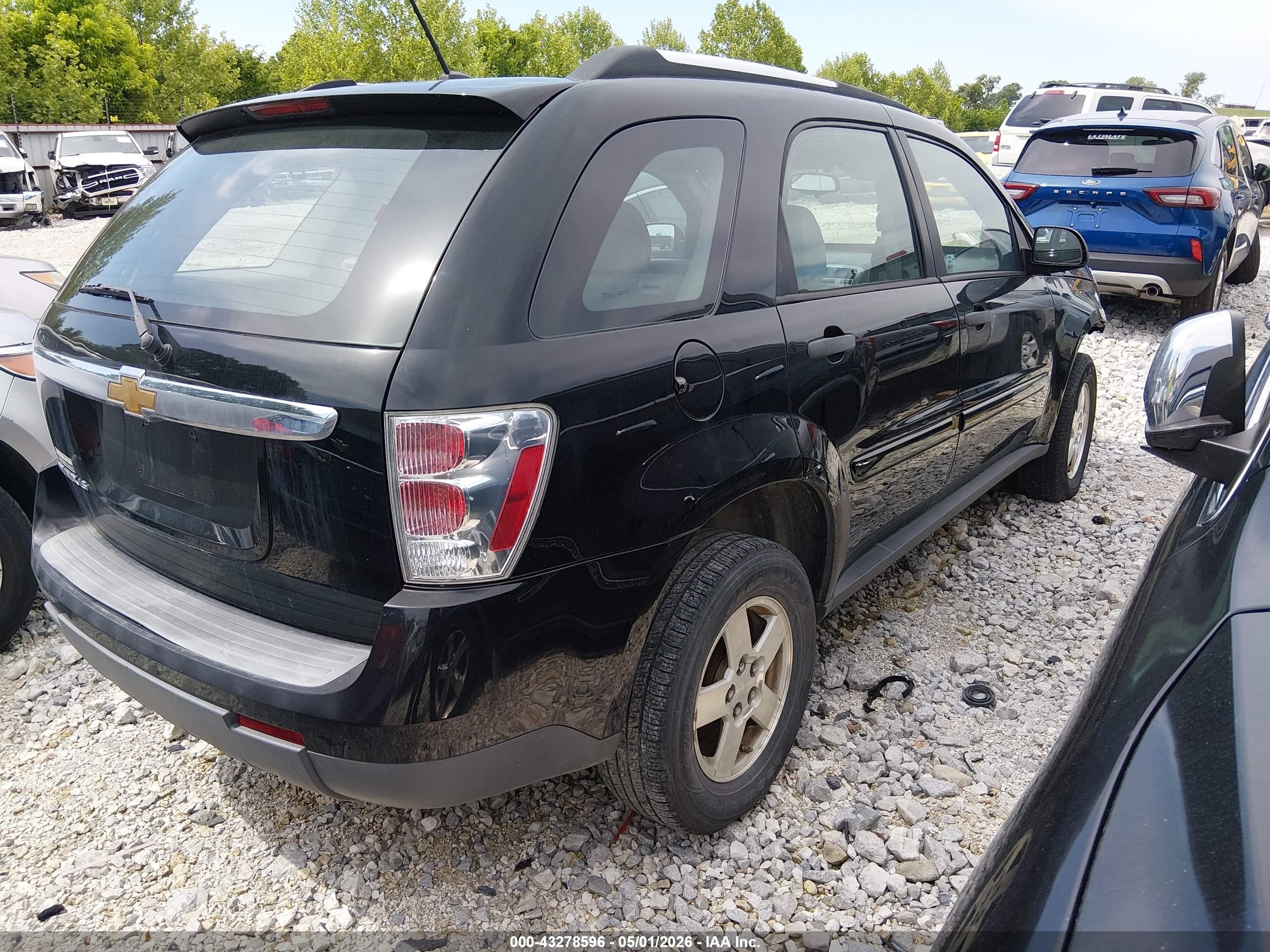2008 Chevrolet Equinox Ls Black vin: 2CNDL23F286074734
