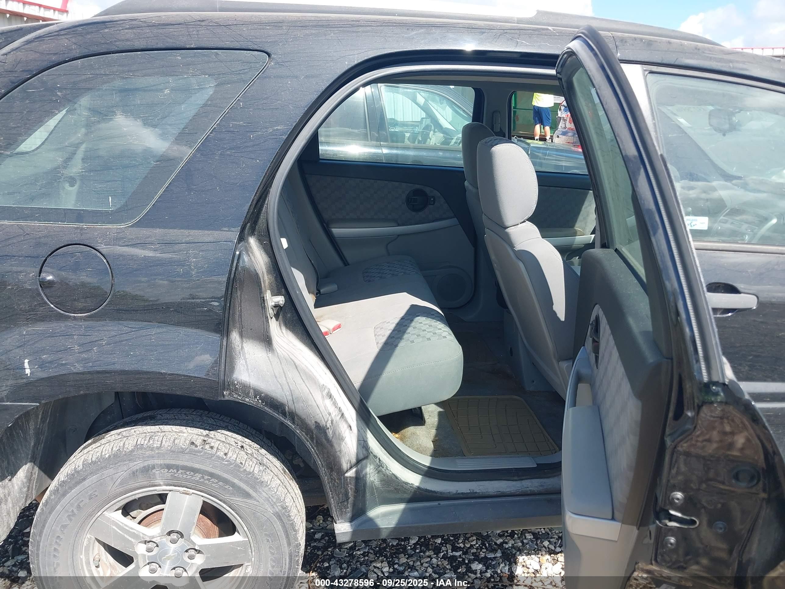 2008 Chevrolet Equinox Ls Black vin: 2CNDL23F286074734