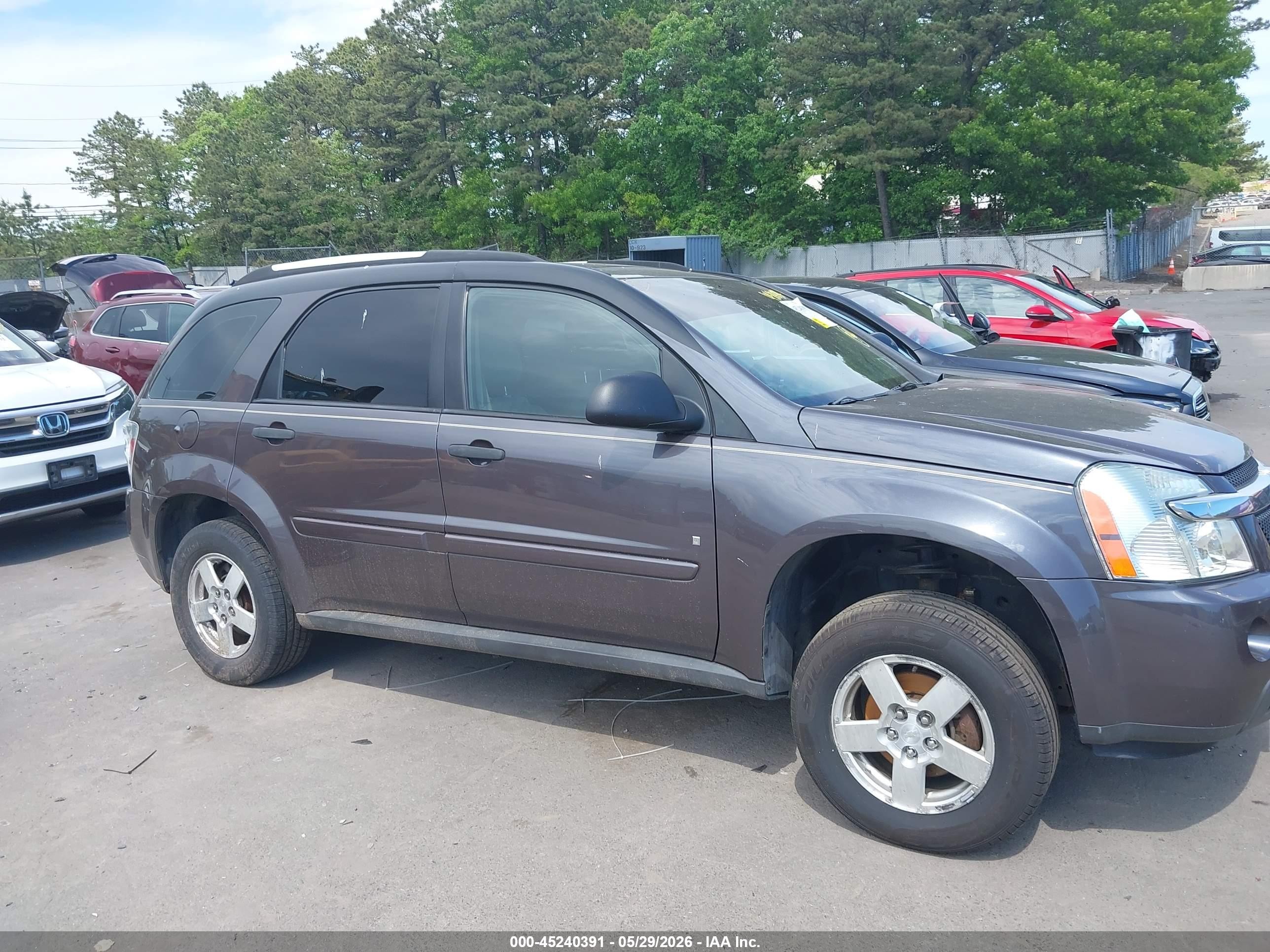 2008 Chevrolet Equinox Ls Gray vin: 2CNDL23F286311528