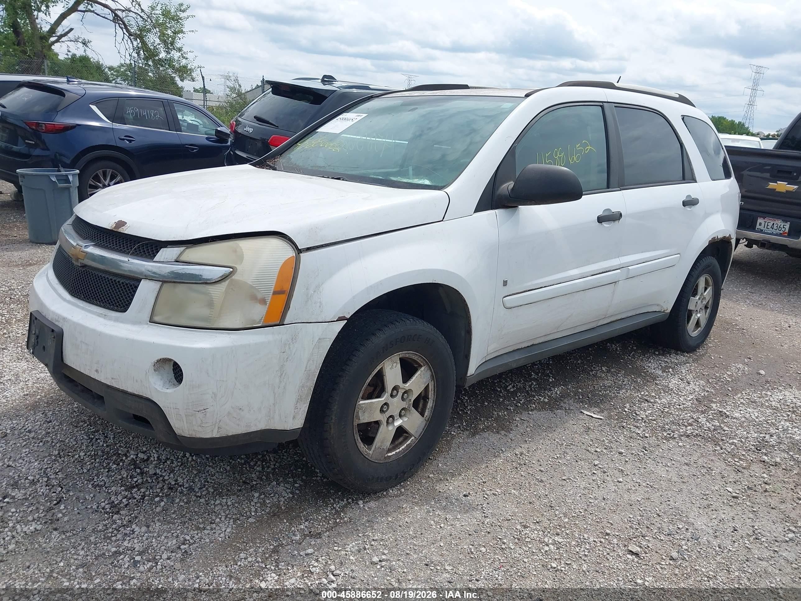 2009 Chevrolet Equinox Ls White vin: 2CNDL23F396235318