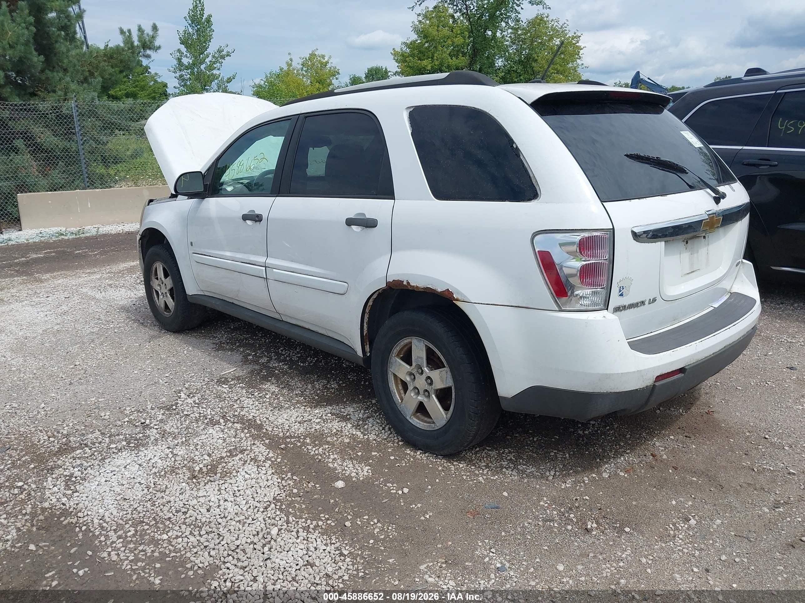 2009 Chevrolet Equinox Ls White vin: 2CNDL23F396235318