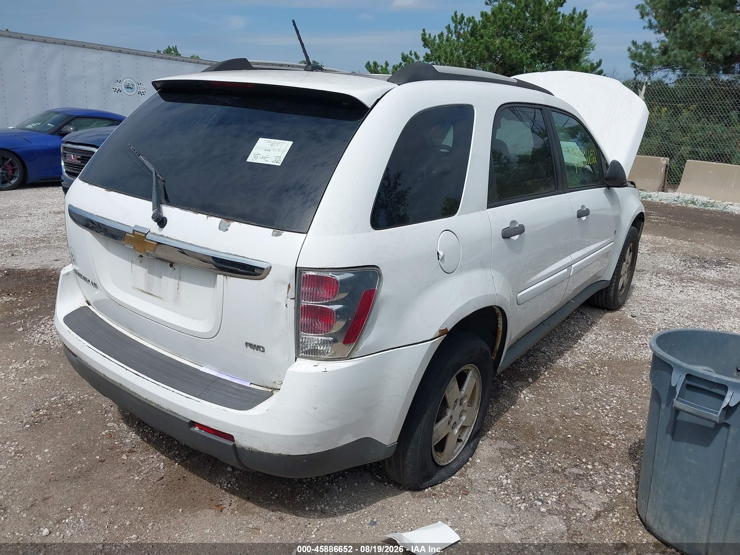 2009 Chevrolet Equinox Ls White vin: 2CNDL23F396235318