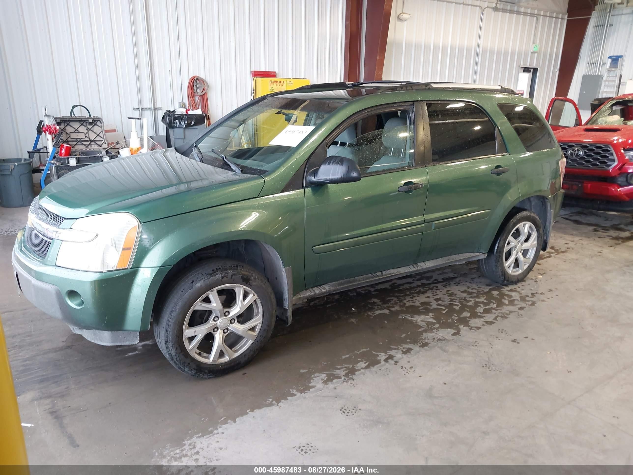 2005 Chevrolet Equinox Ls Green vin: 2CNDL23F556043862