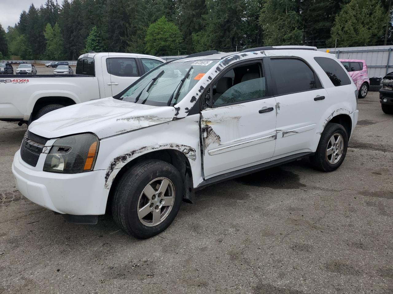 2005 Chevrolet Equinox Ls White vin: 2CNDL23F656042803