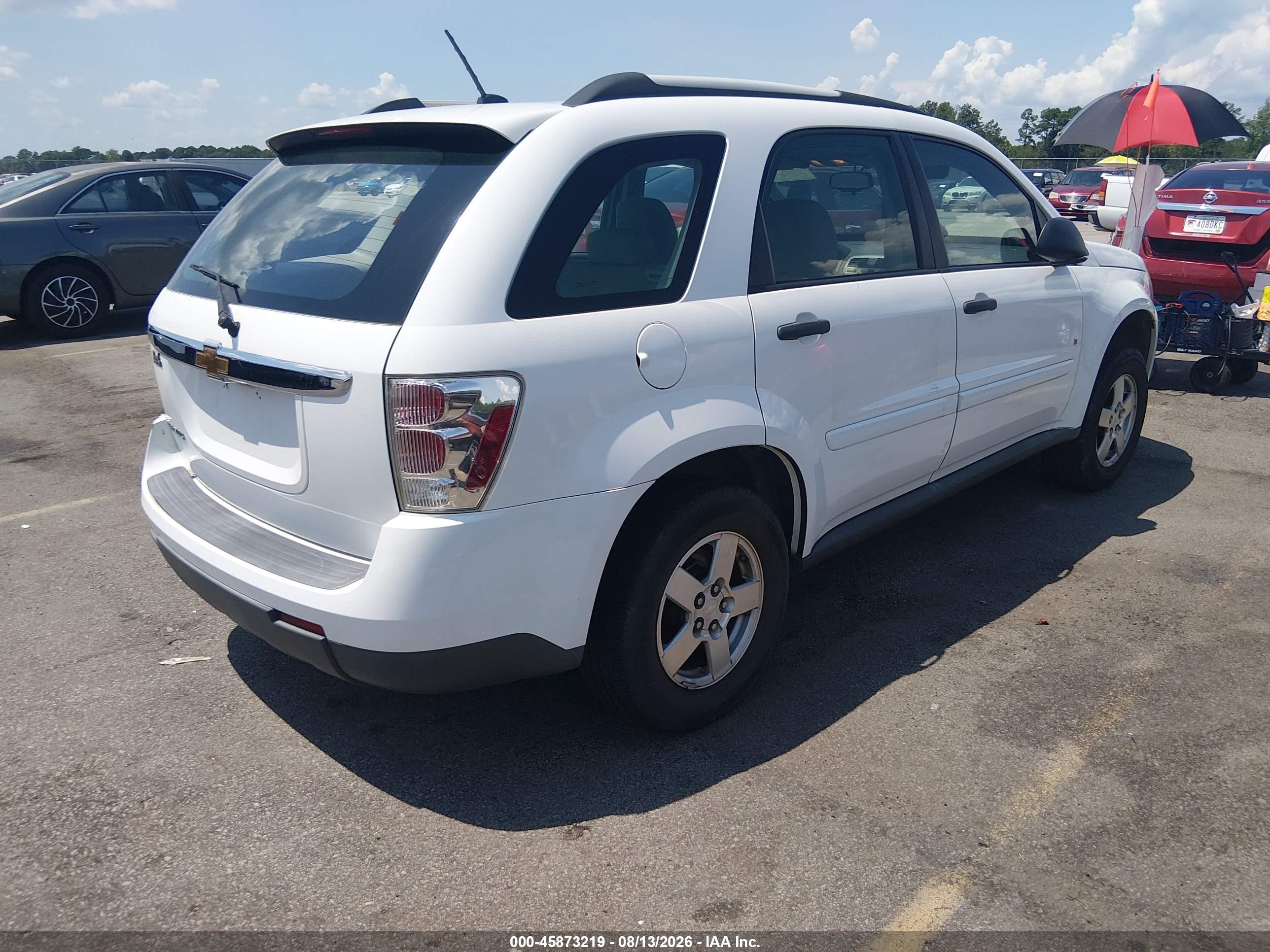 2008 Chevrolet Equinox Ls White vin: 2CNDL23F686061453