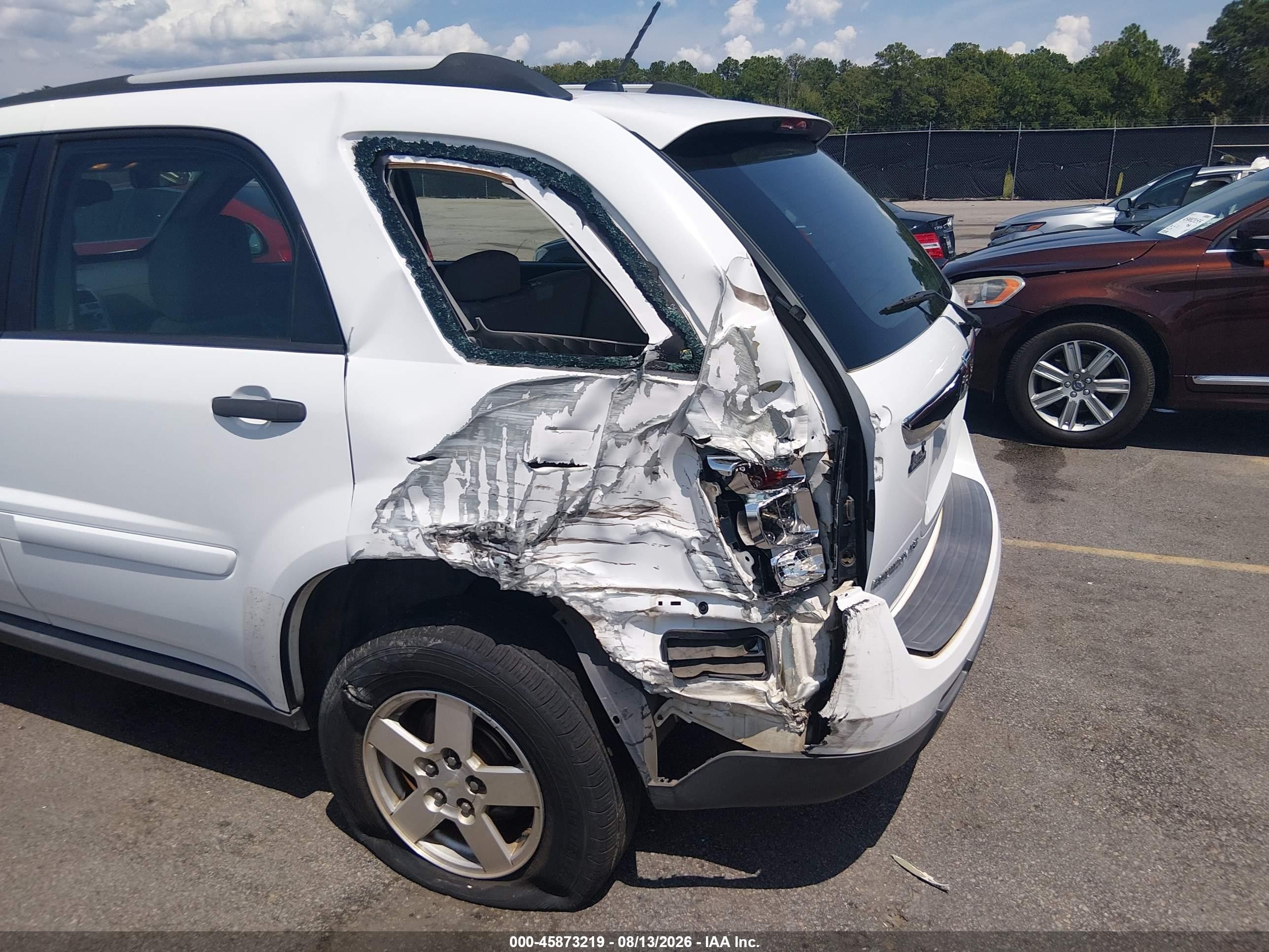 2008 Chevrolet Equinox Ls White vin: 2CNDL23F686061453