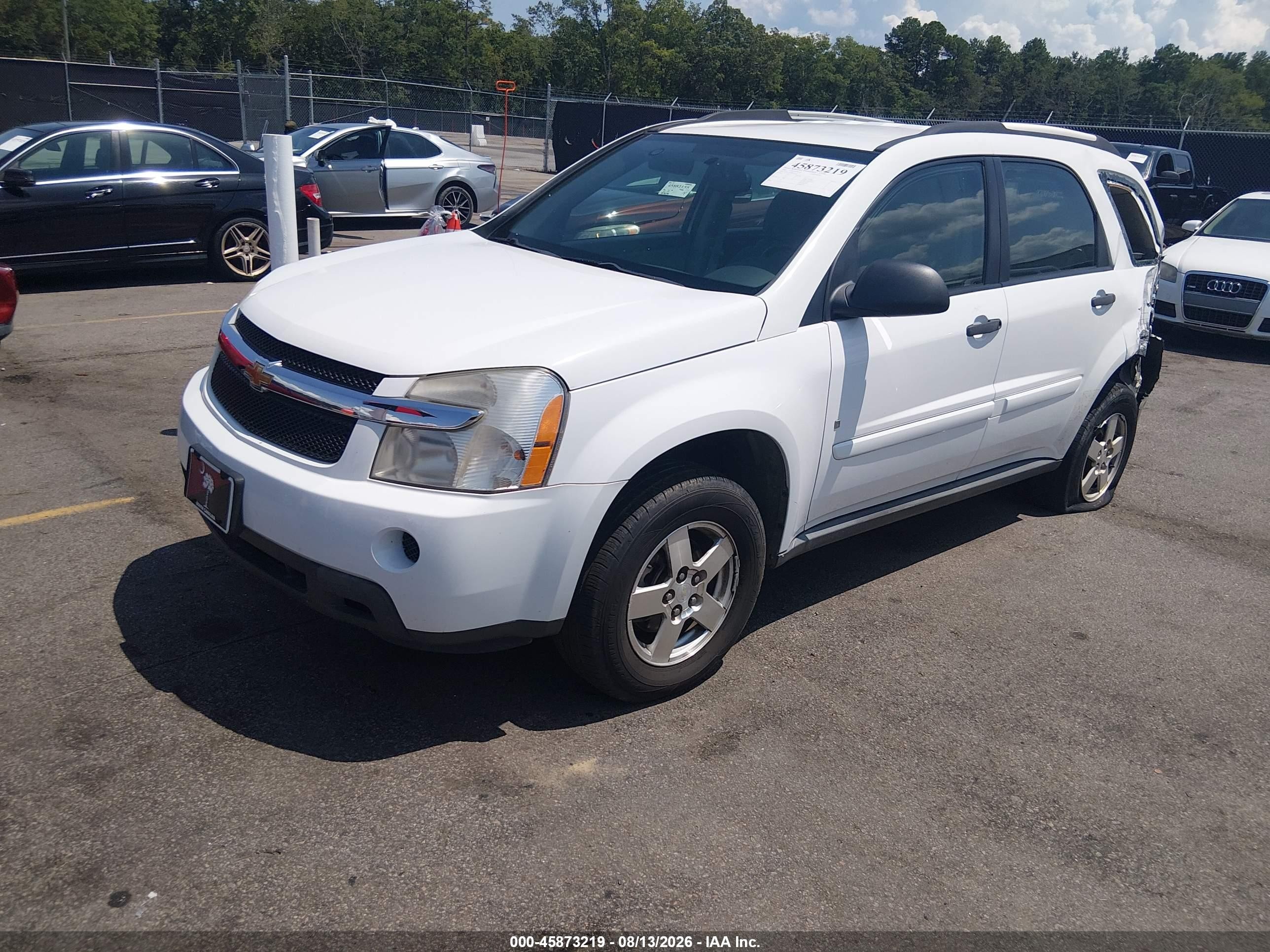 2008 Chevrolet Equinox Ls White vin: 2CNDL23F686061453