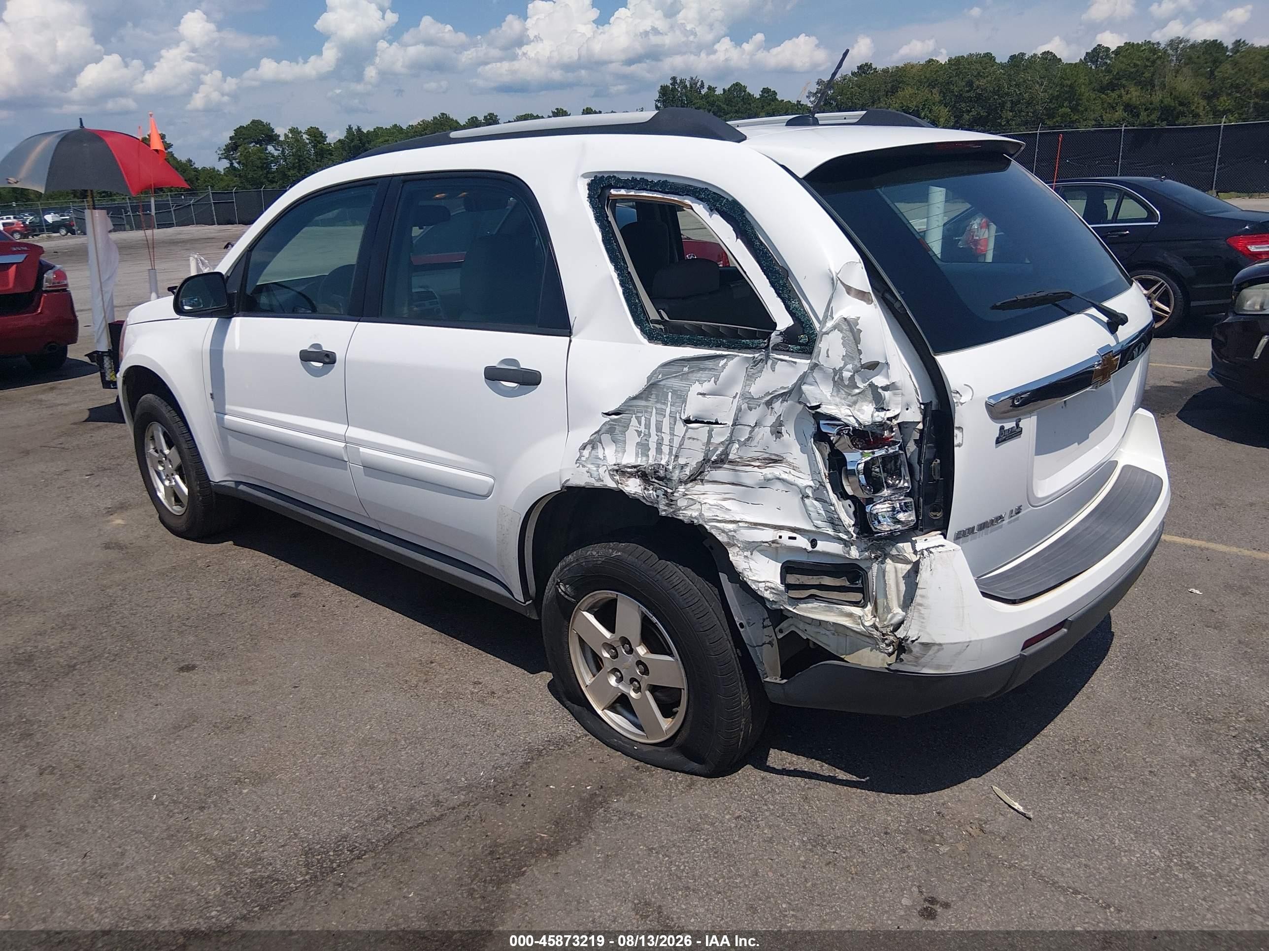 2008 Chevrolet Equinox Ls White vin: 2CNDL23F686061453