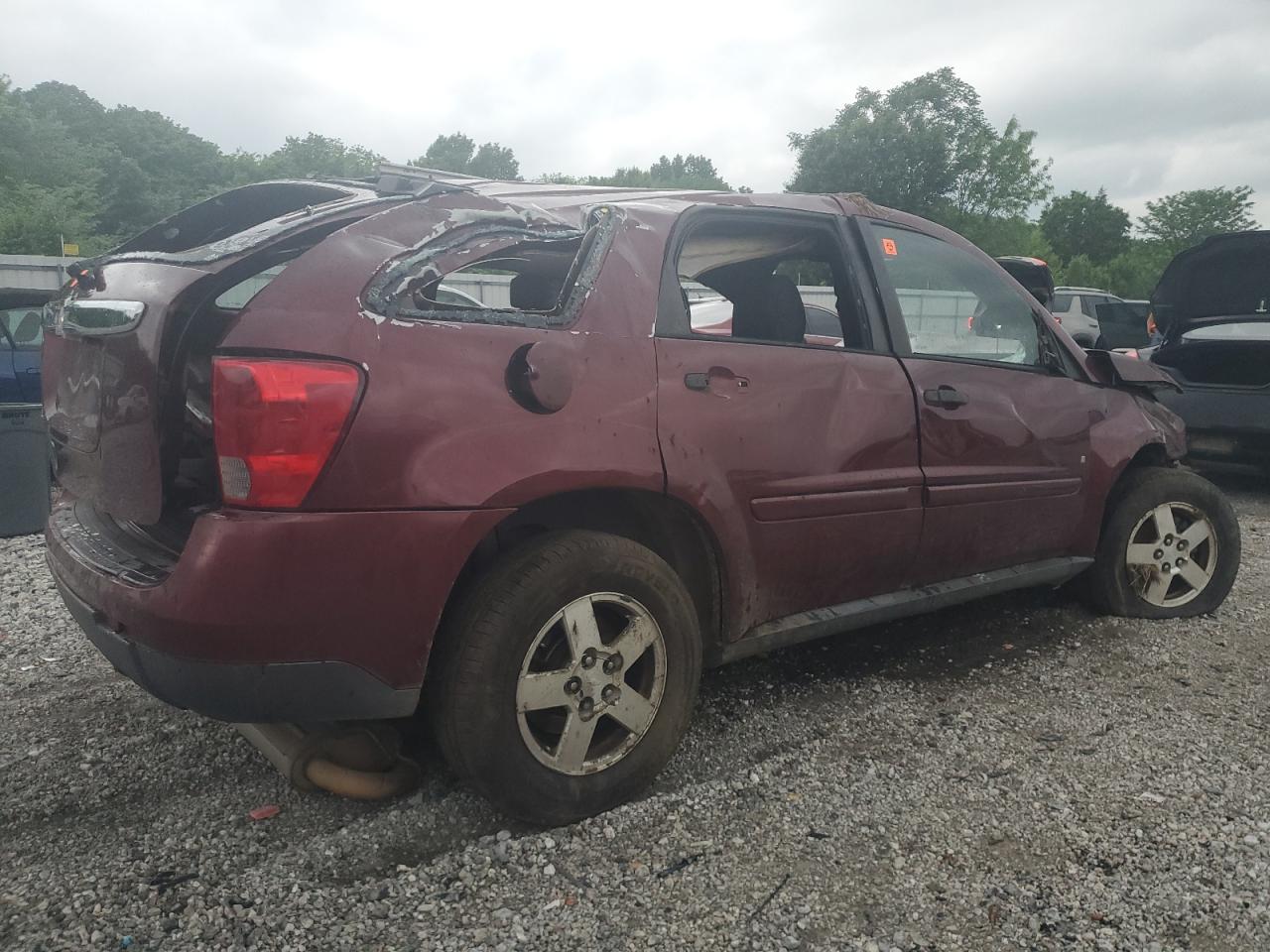 2008 Chevrolet Equinox Ls Burgundy vin: 2CNDL23F686072940