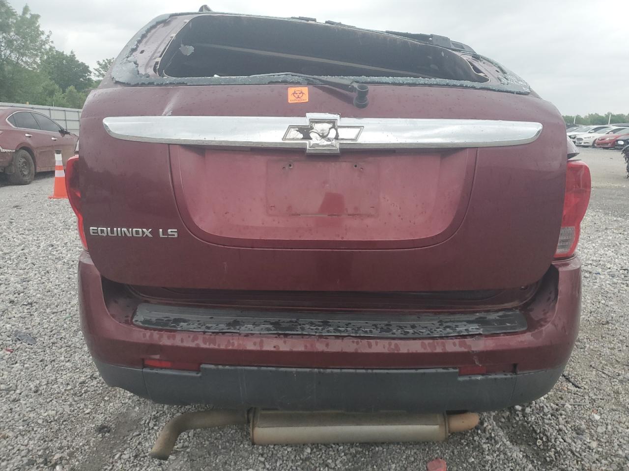 2008 Chevrolet Equinox Ls Burgundy vin: 2CNDL23F686072940