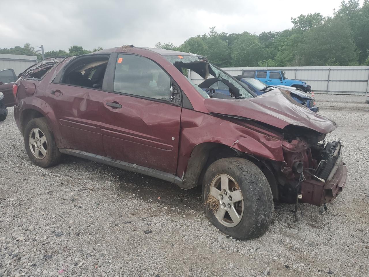 2008 Chevrolet Equinox Ls Burgundy vin: 2CNDL23F686072940