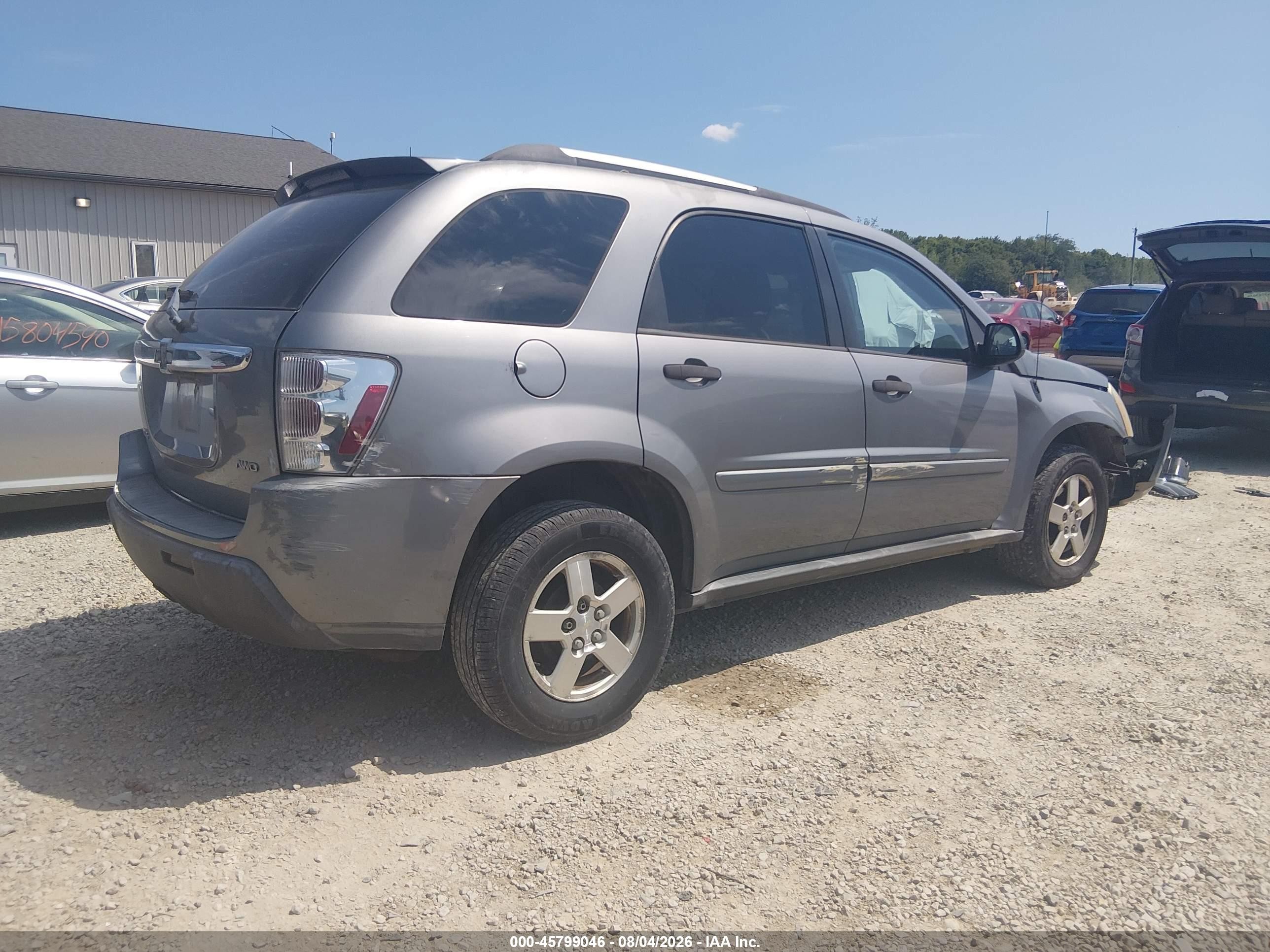 2005 Chevrolet Equinox Ls Gray vin: 2CNDL23F756091184