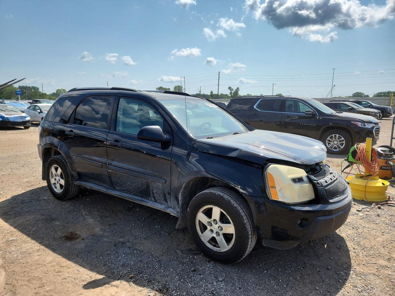 2005 Chevrolet Equinox Ls Black vin: 2CNDL23F756207273