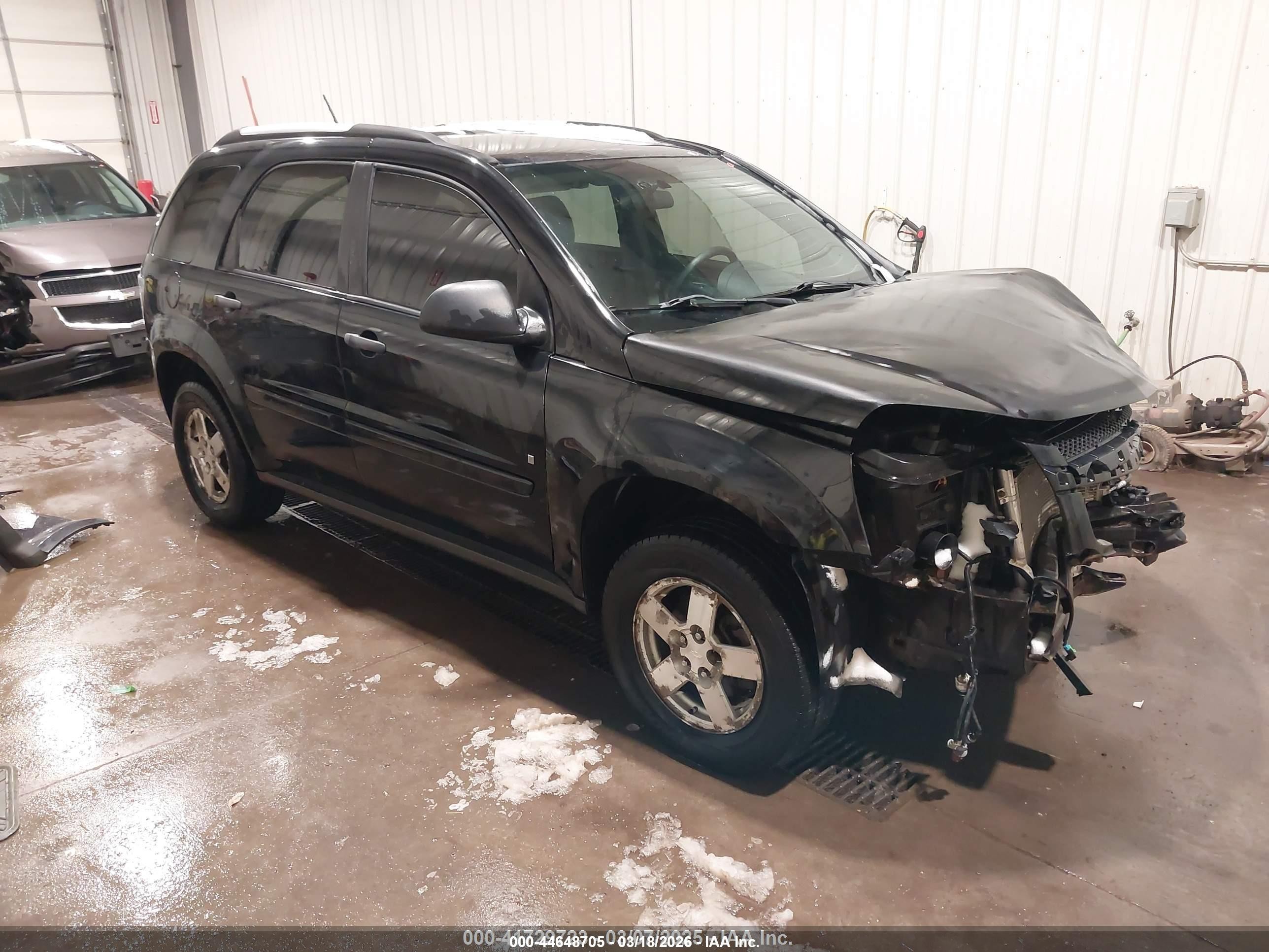 2007 Chevrolet Equinox Ls Black vin: 2CNDL23F776228935