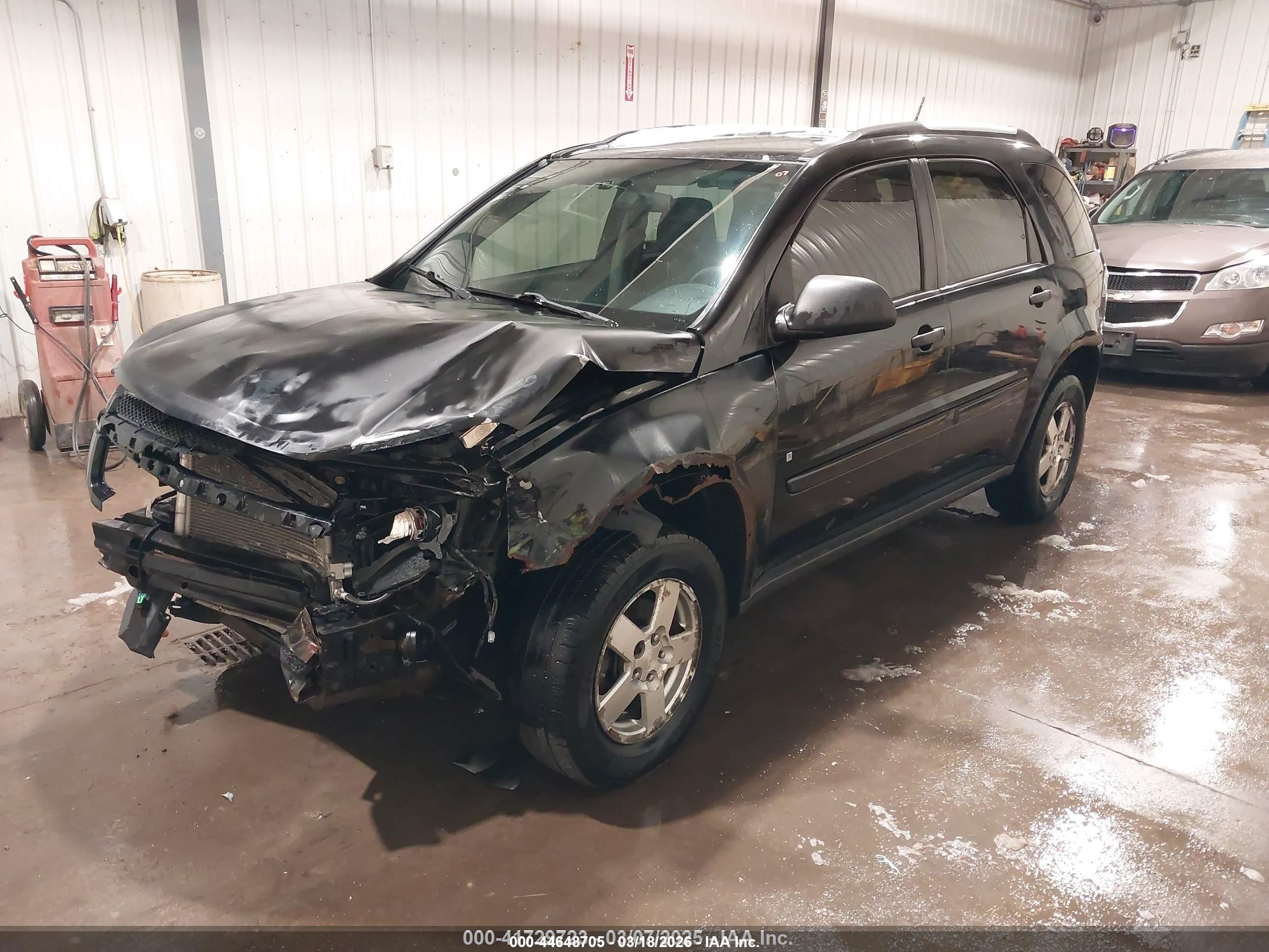 2007 Chevrolet Equinox Ls Black vin: 2CNDL23F776228935