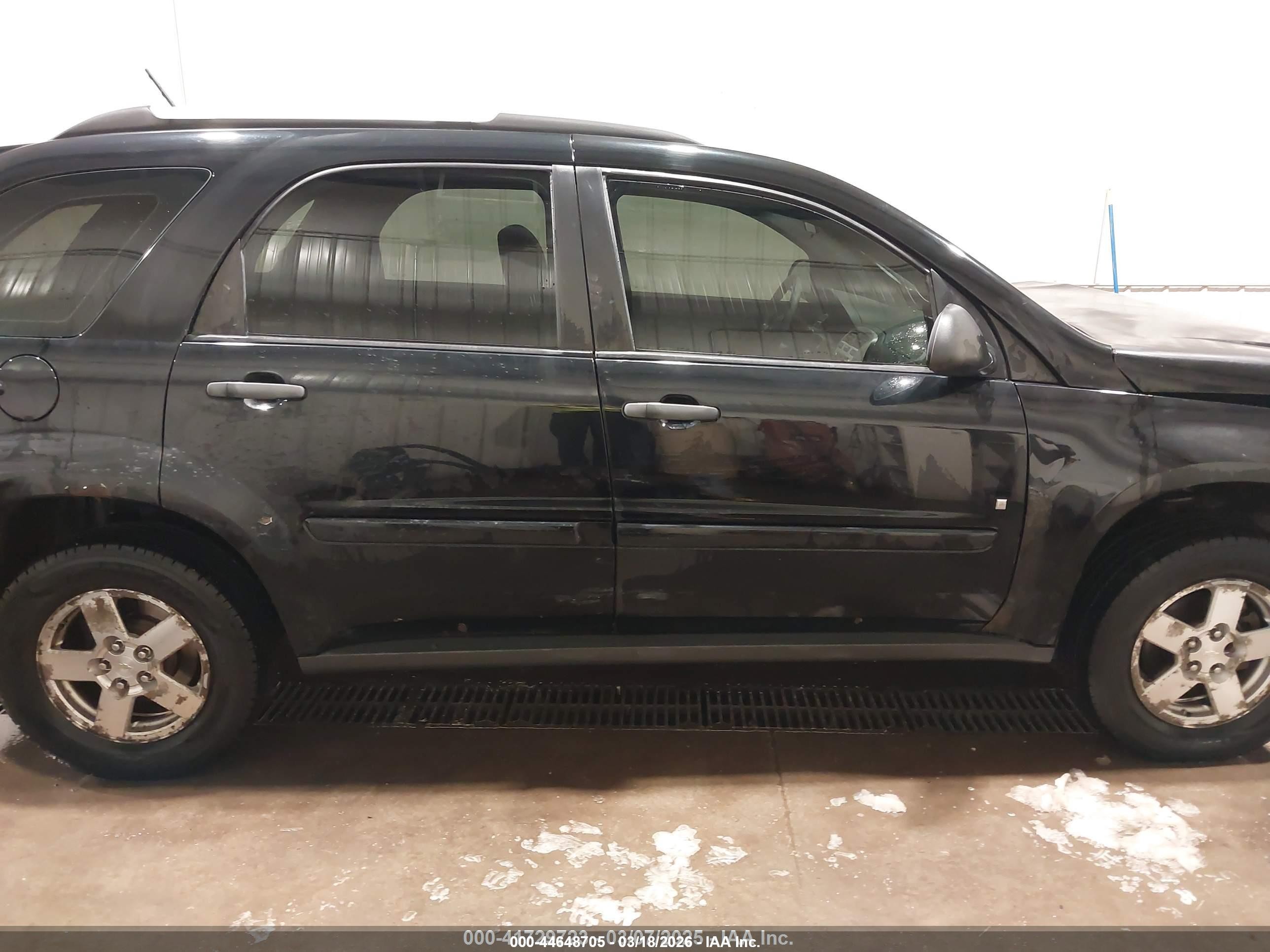 2007 Chevrolet Equinox Ls Black vin: 2CNDL23F776228935