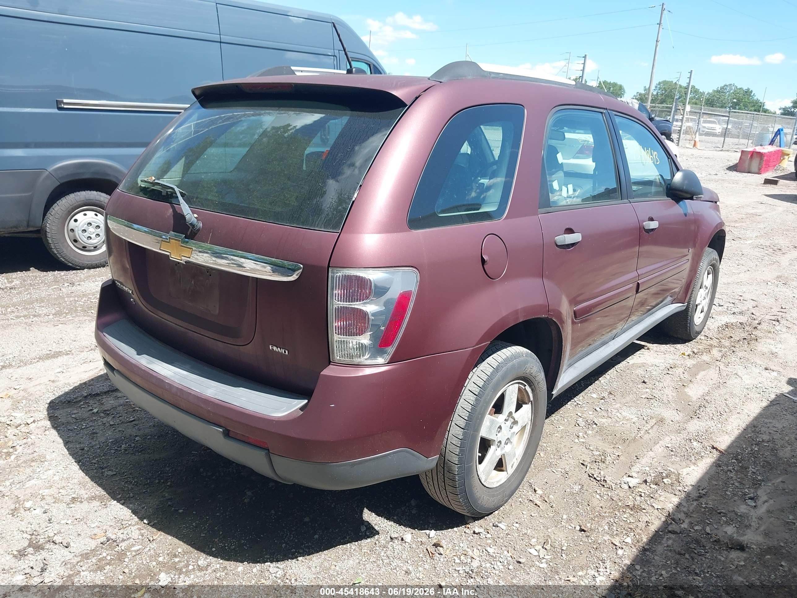 2008 Chevrolet Equinox Ls Purple vin: 2CNDL23F786001052
