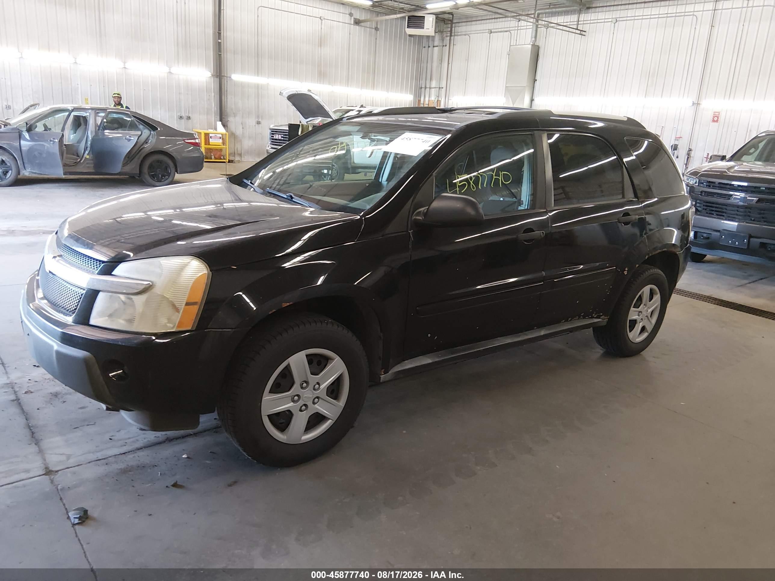 2005 Chevrolet Equinox Ls Black vin: 2CNDL23F856058503