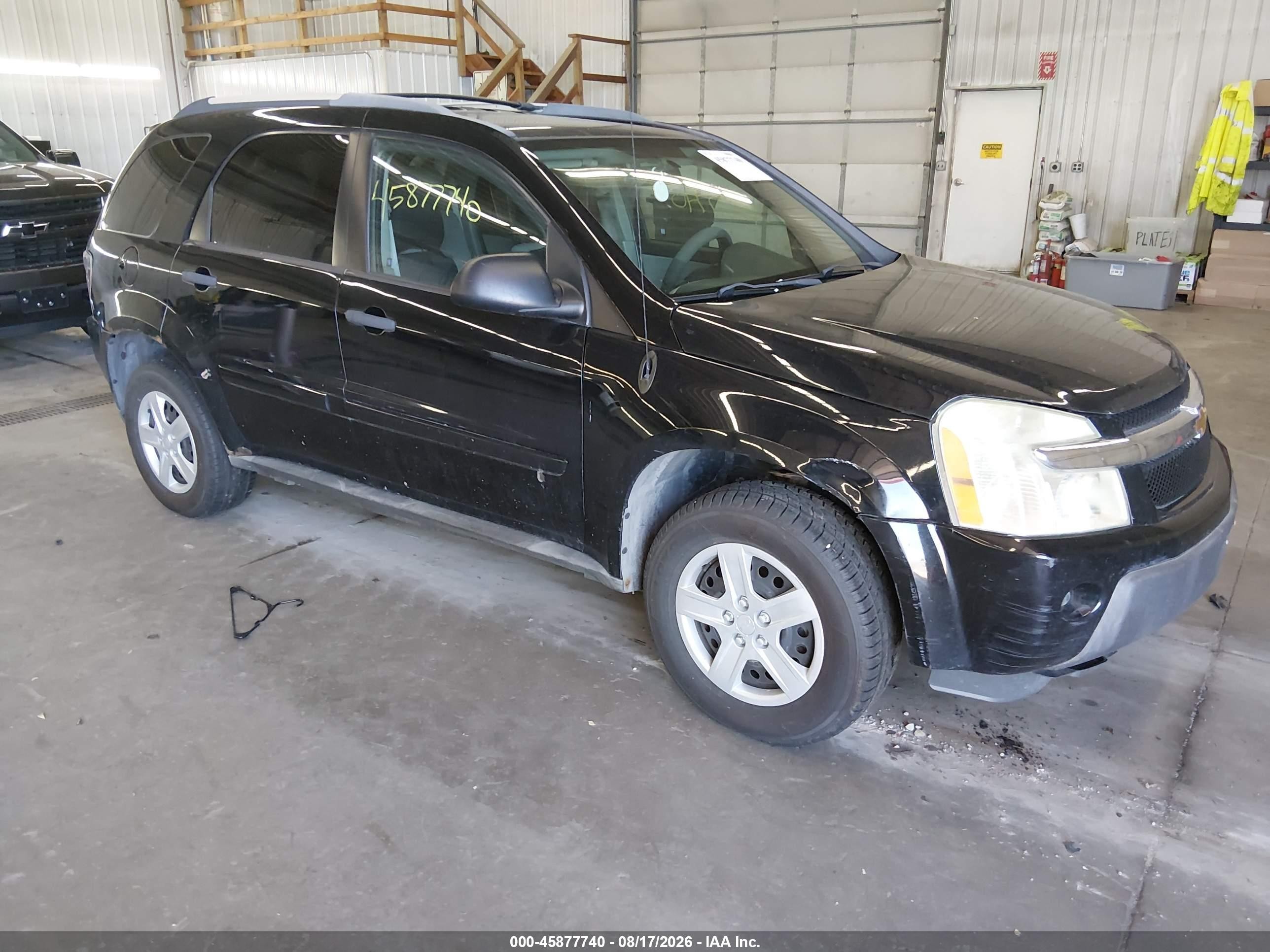 2005 Chevrolet Equinox Ls Black vin: 2CNDL23F856058503