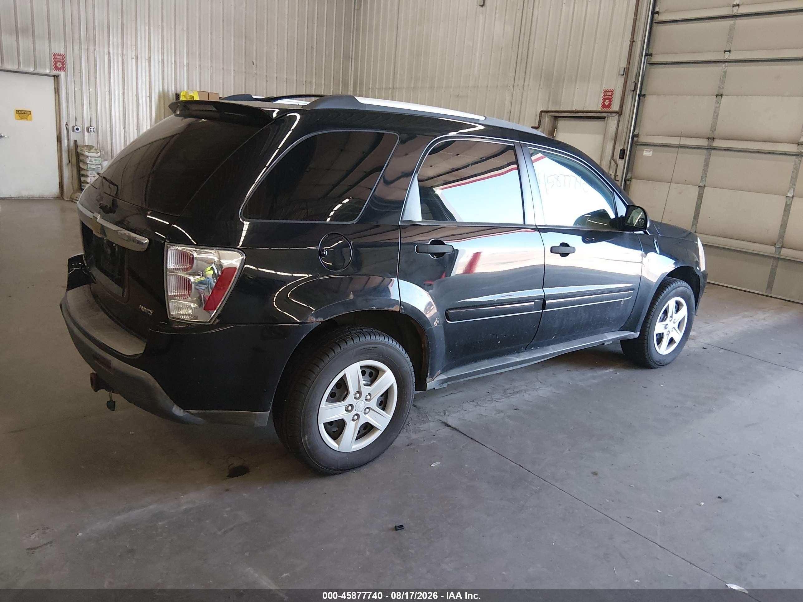 2005 Chevrolet Equinox Ls Black vin: 2CNDL23F856058503