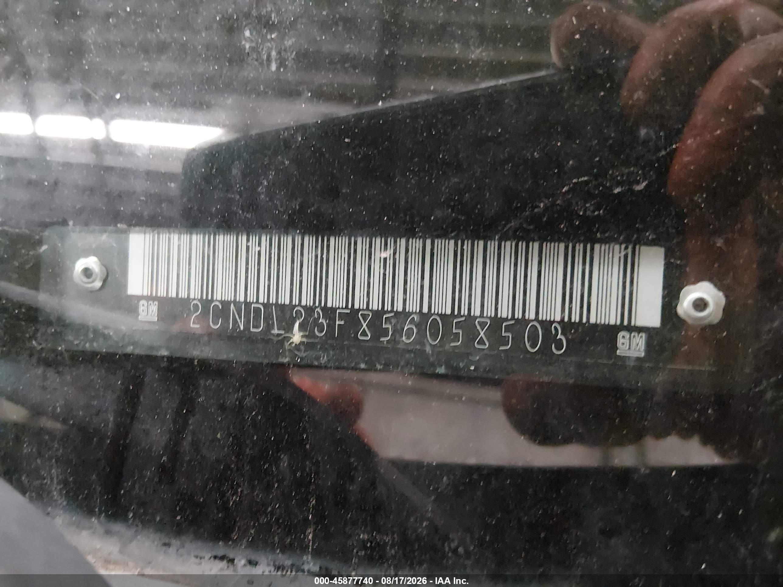 2005 Chevrolet Equinox Ls Black vin: 2CNDL23F856058503