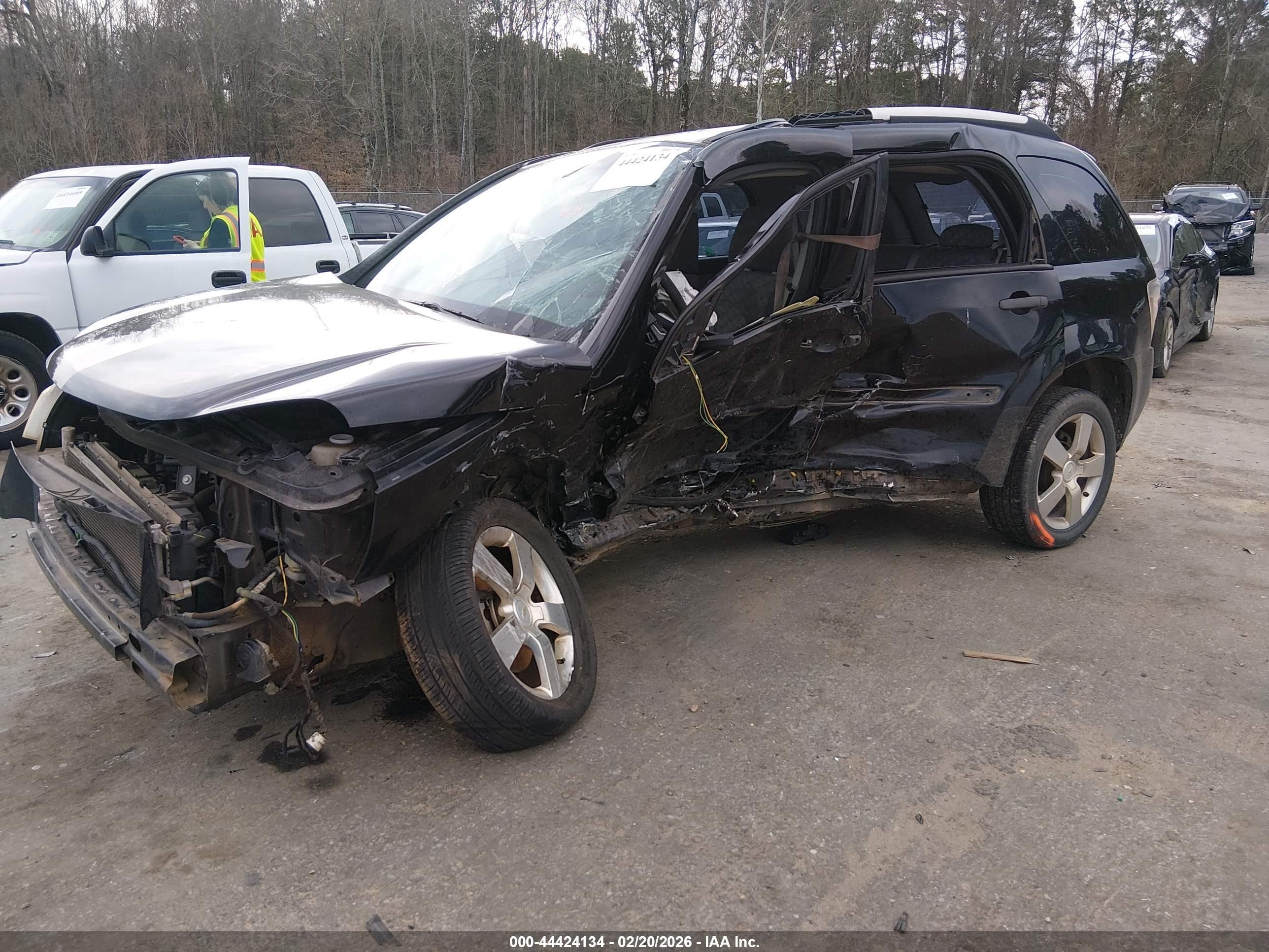 2008 Chevrolet Equinox Ls Black vin: 2CNDL23F886297778