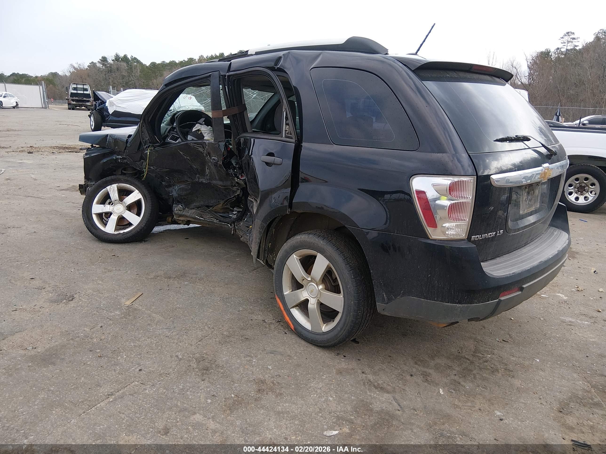 2008 Chevrolet Equinox Ls Black vin: 2CNDL23F886297778