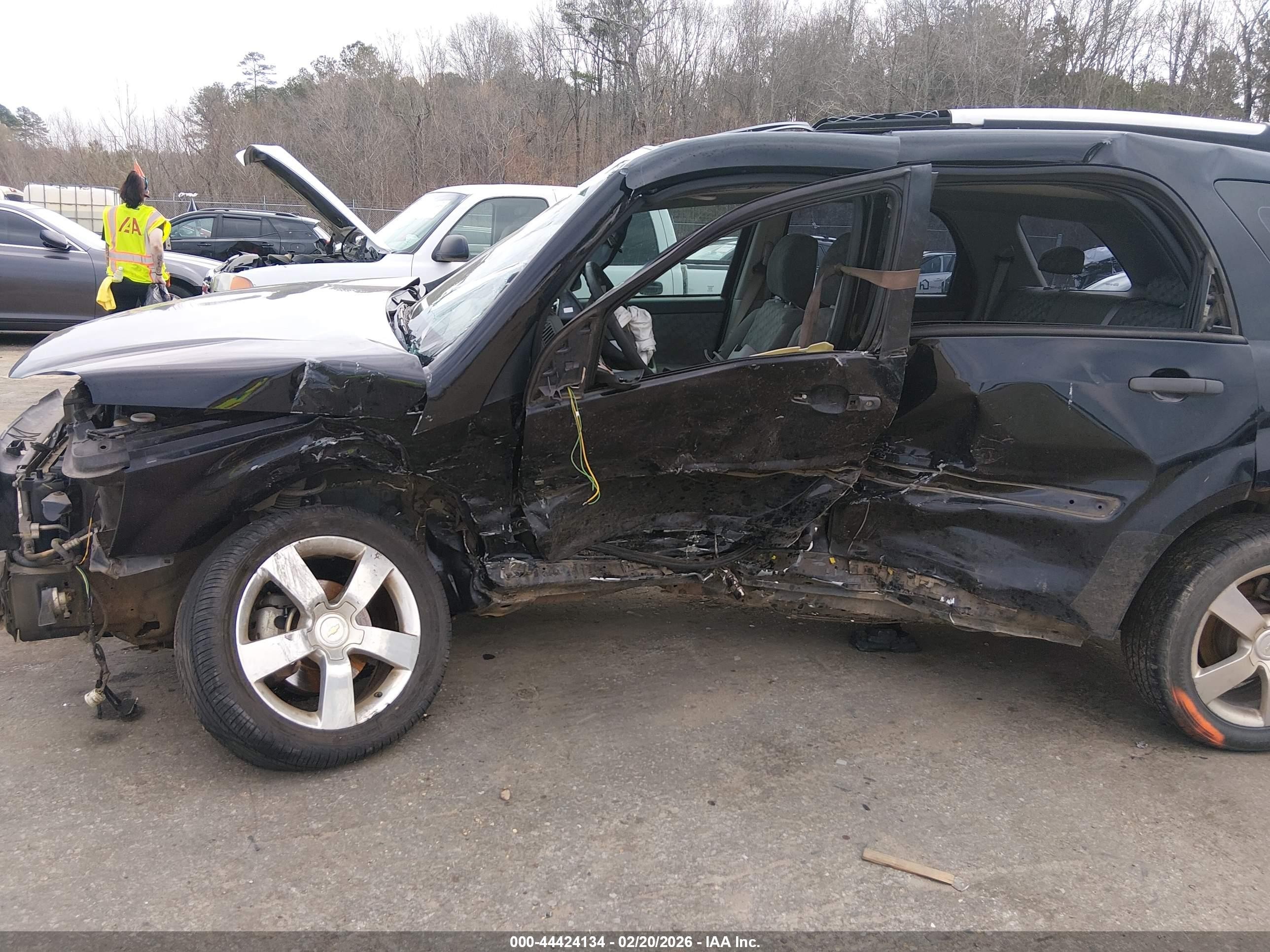 2008 Chevrolet Equinox Ls Black vin: 2CNDL23F886297778