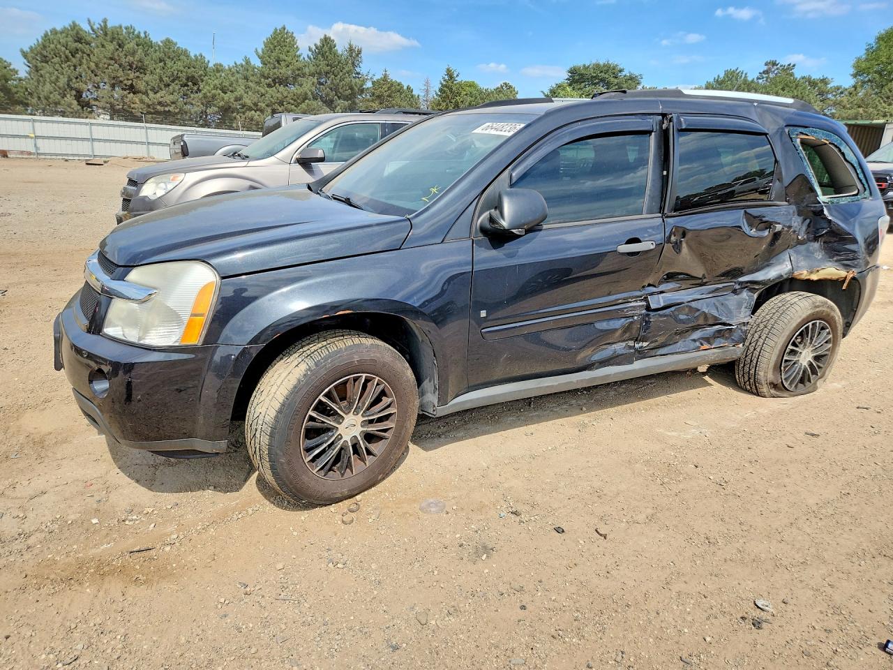 2008 Chevrolet Equinox Ls Black vin: 2CNDL23F886331864
