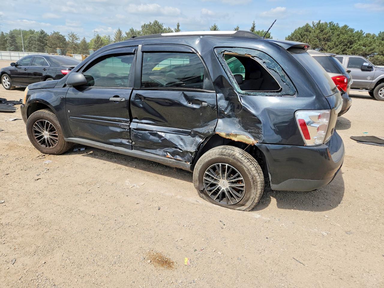2008 Chevrolet Equinox Ls Black vin: 2CNDL23F886331864