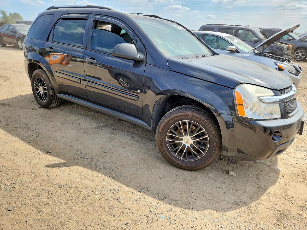 2008 Chevrolet Equinox Ls Black vin: 2CNDL23F886331864