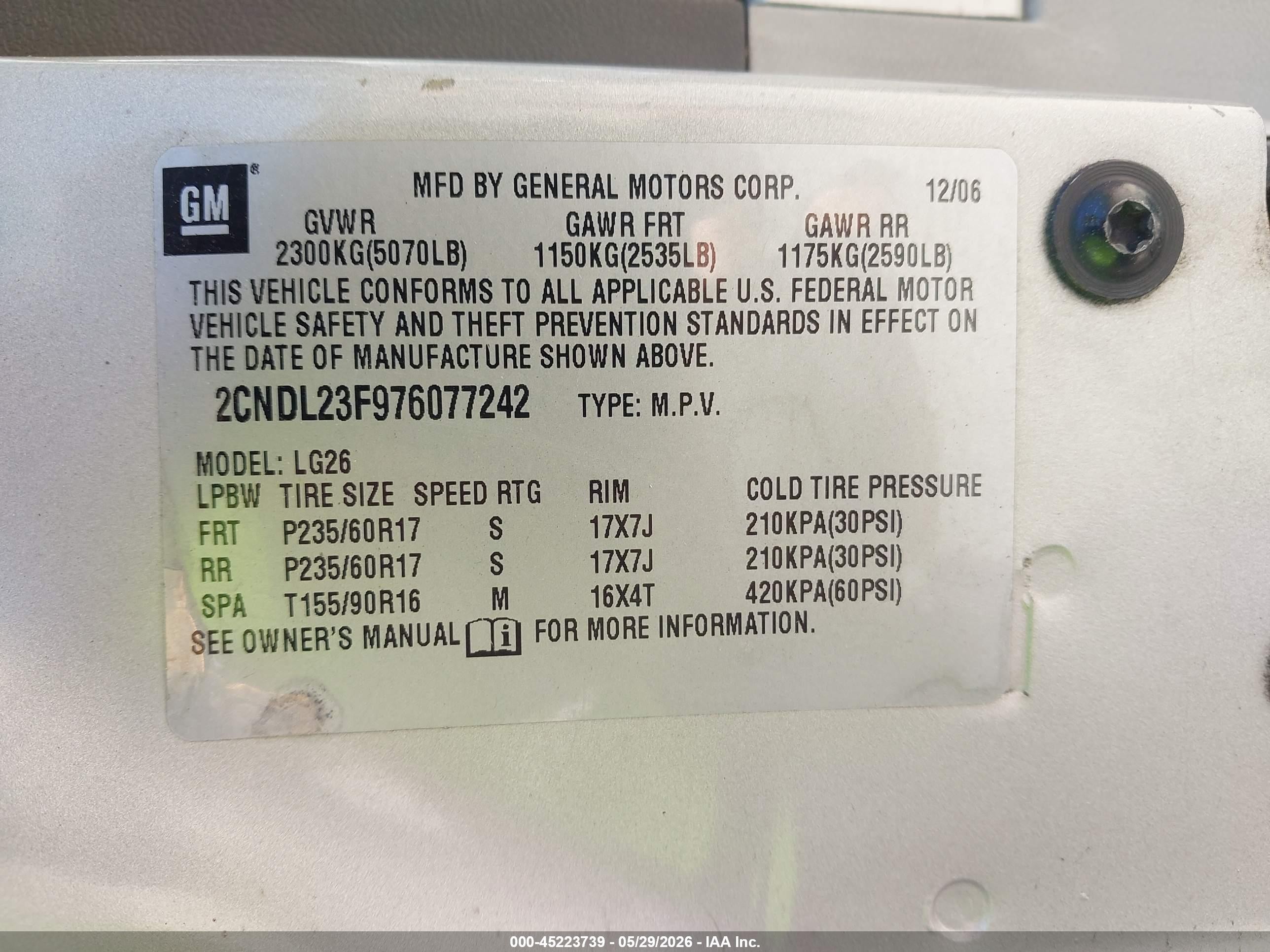 2007 Chevrolet Equinox Ls Silver vin: 2CNDL23F976077242