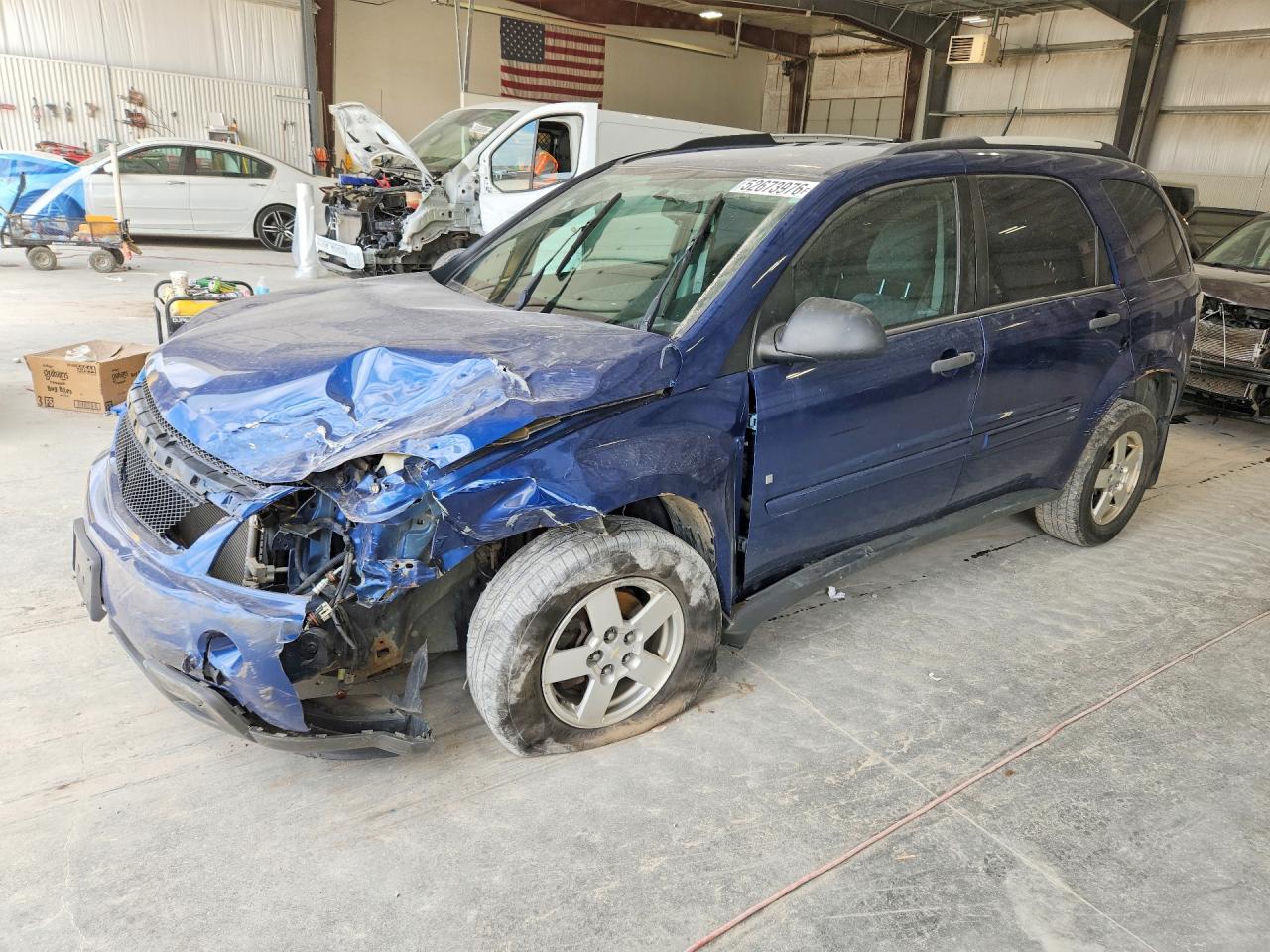 2008 Chevrolet Equinox Ls Blue vin: 2CNDL23F986347782