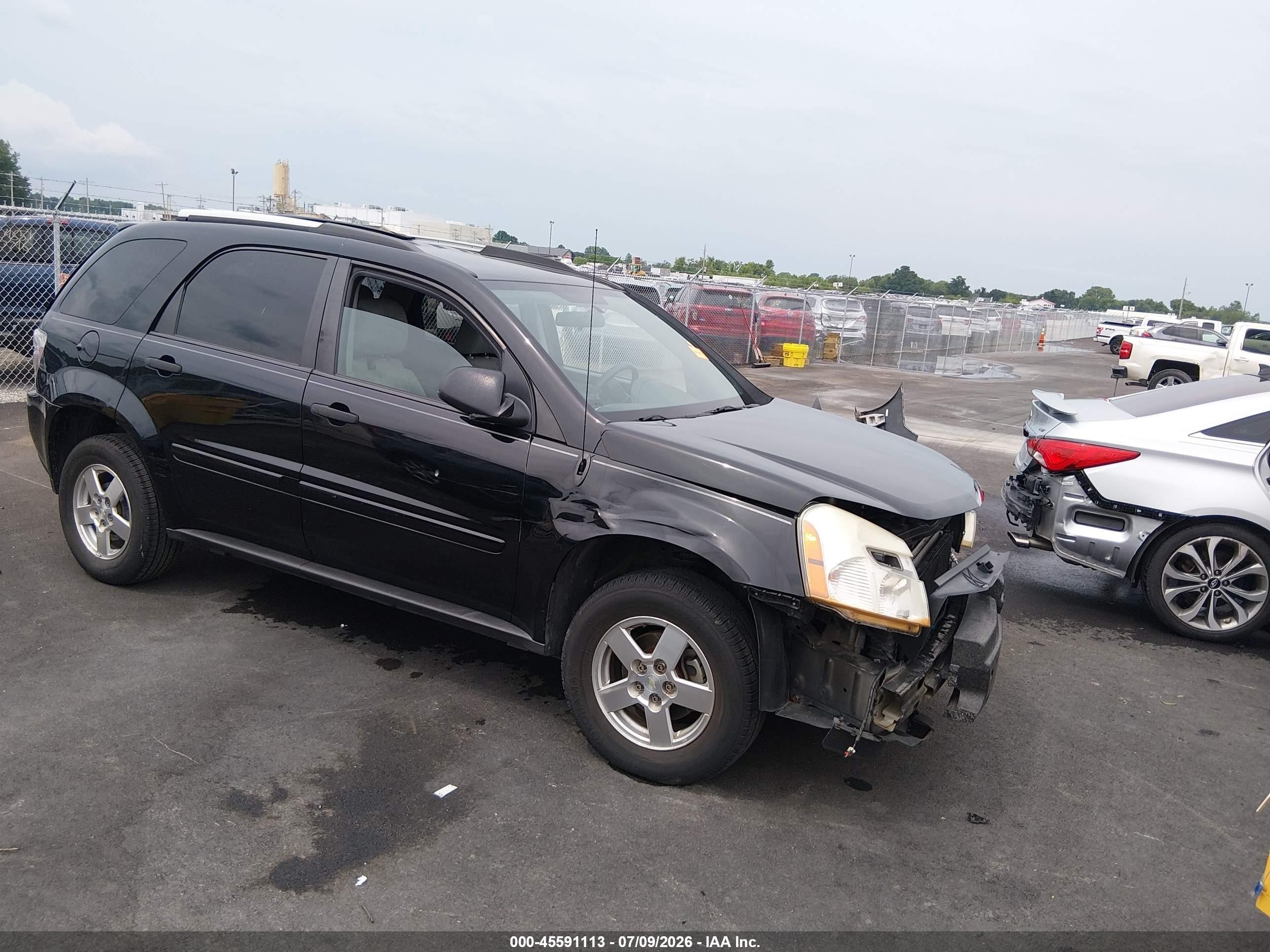2005 Chevrolet Equinox Ls Black vin: 2CNDL23FX56134822