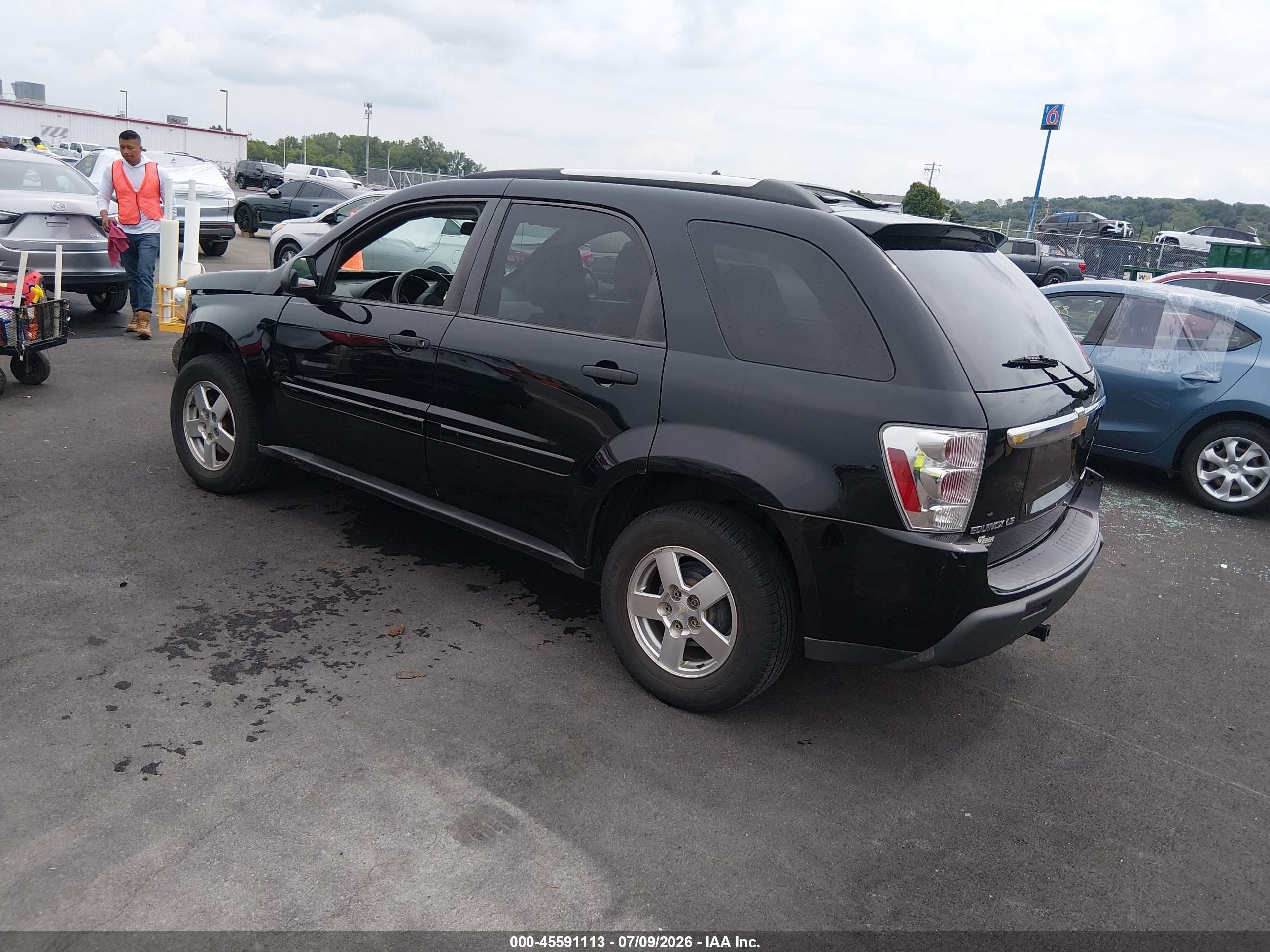 2005 Chevrolet Equinox Ls Black vin: 2CNDL23FX56134822