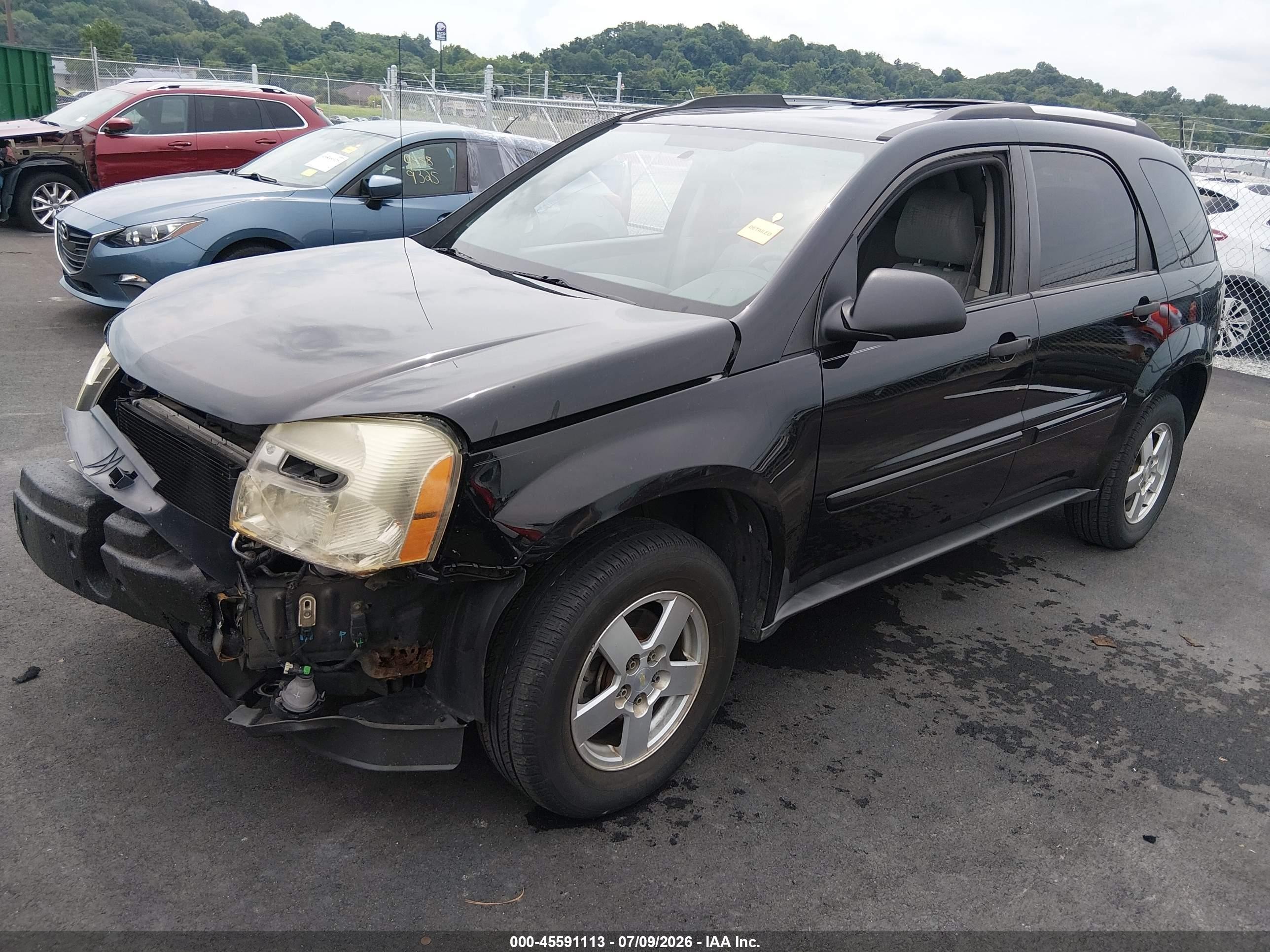 2005 Chevrolet Equinox Ls Black vin: 2CNDL23FX56134822