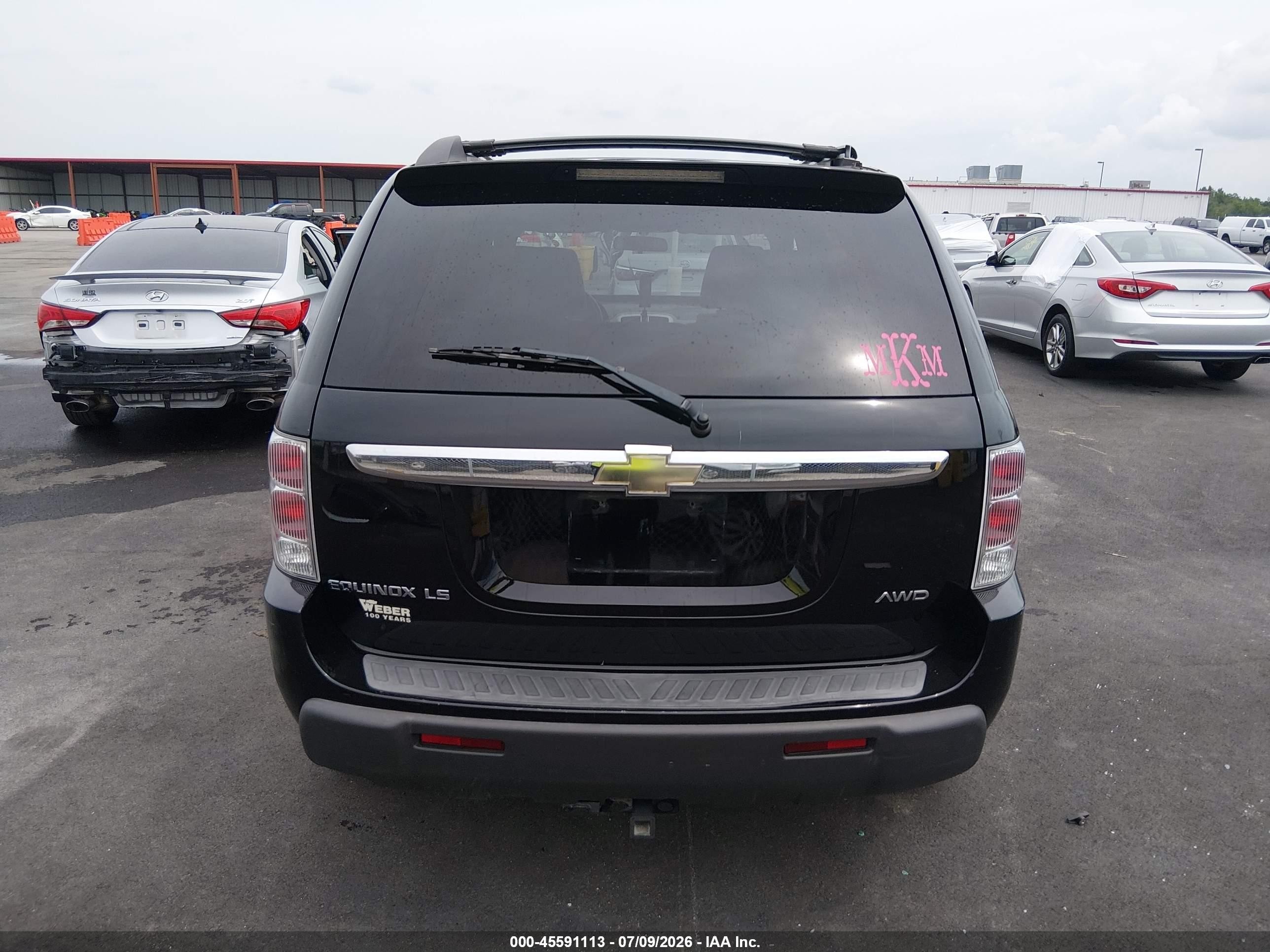 2005 Chevrolet Equinox Ls Black vin: 2CNDL23FX56134822