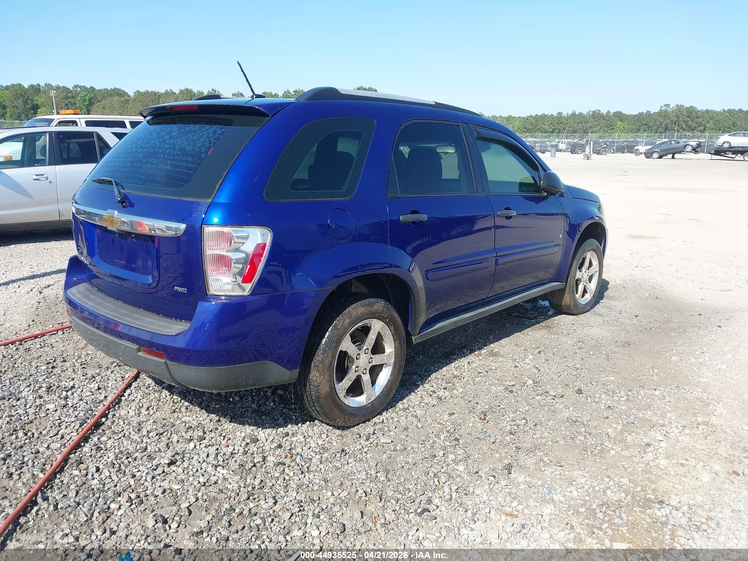 2007 Chevrolet Equinox Ls Blue vin: 2CNDL23FX76076083