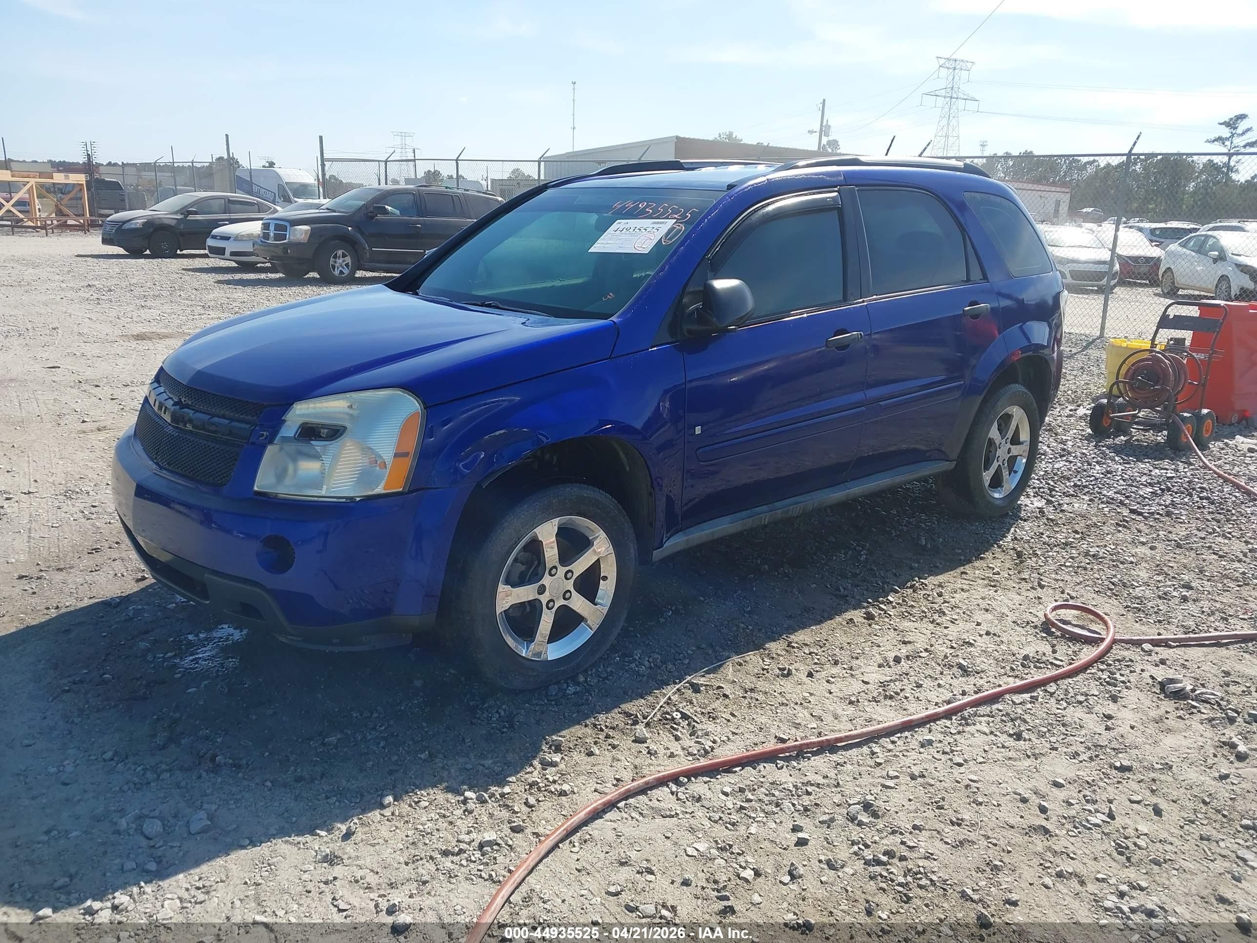 2007 Chevrolet Equinox Ls Blue vin: 2CNDL23FX76076083