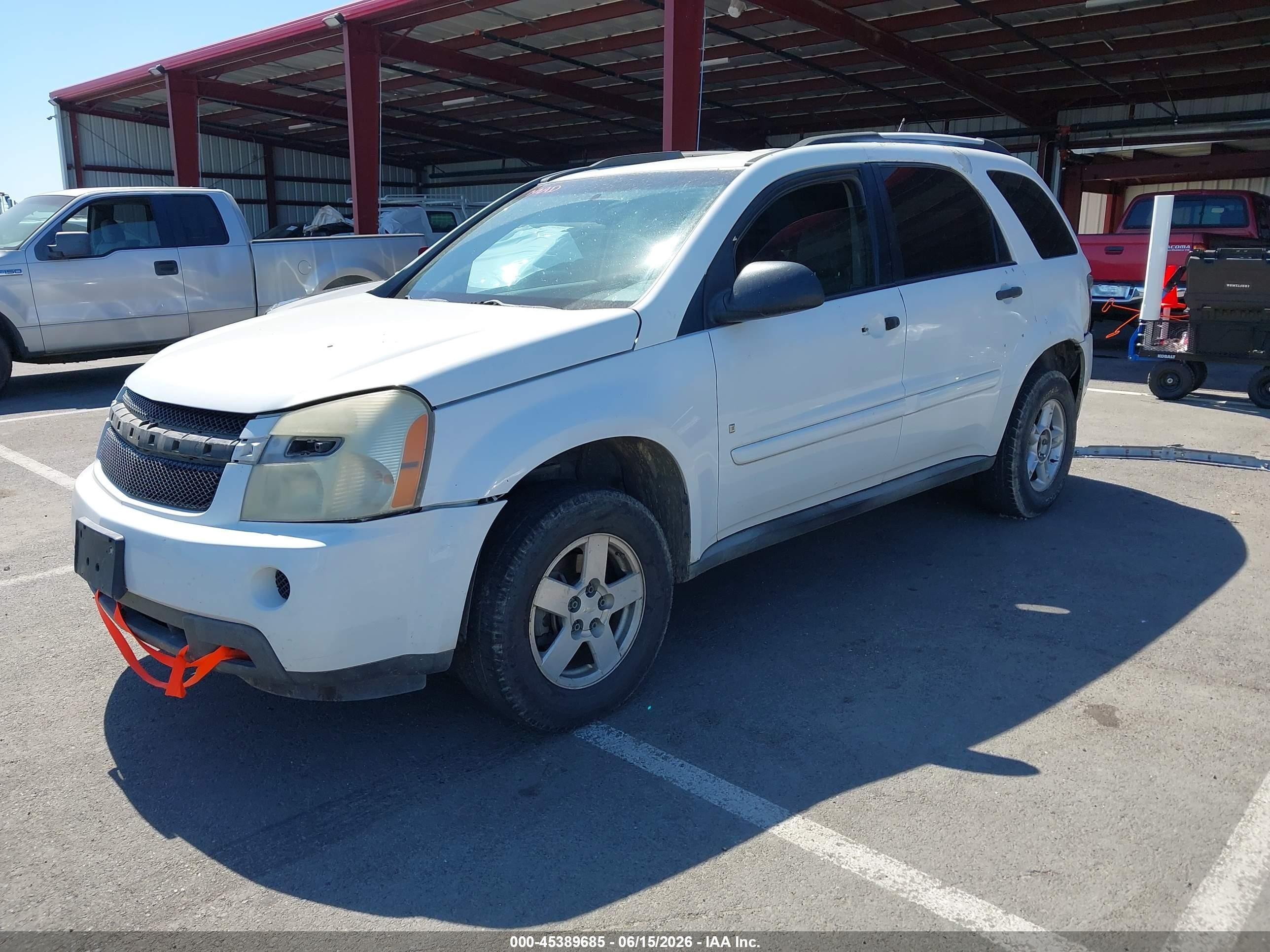 2008 Chevrolet Equinox Ls White vin: 2CNDL23FX86307453