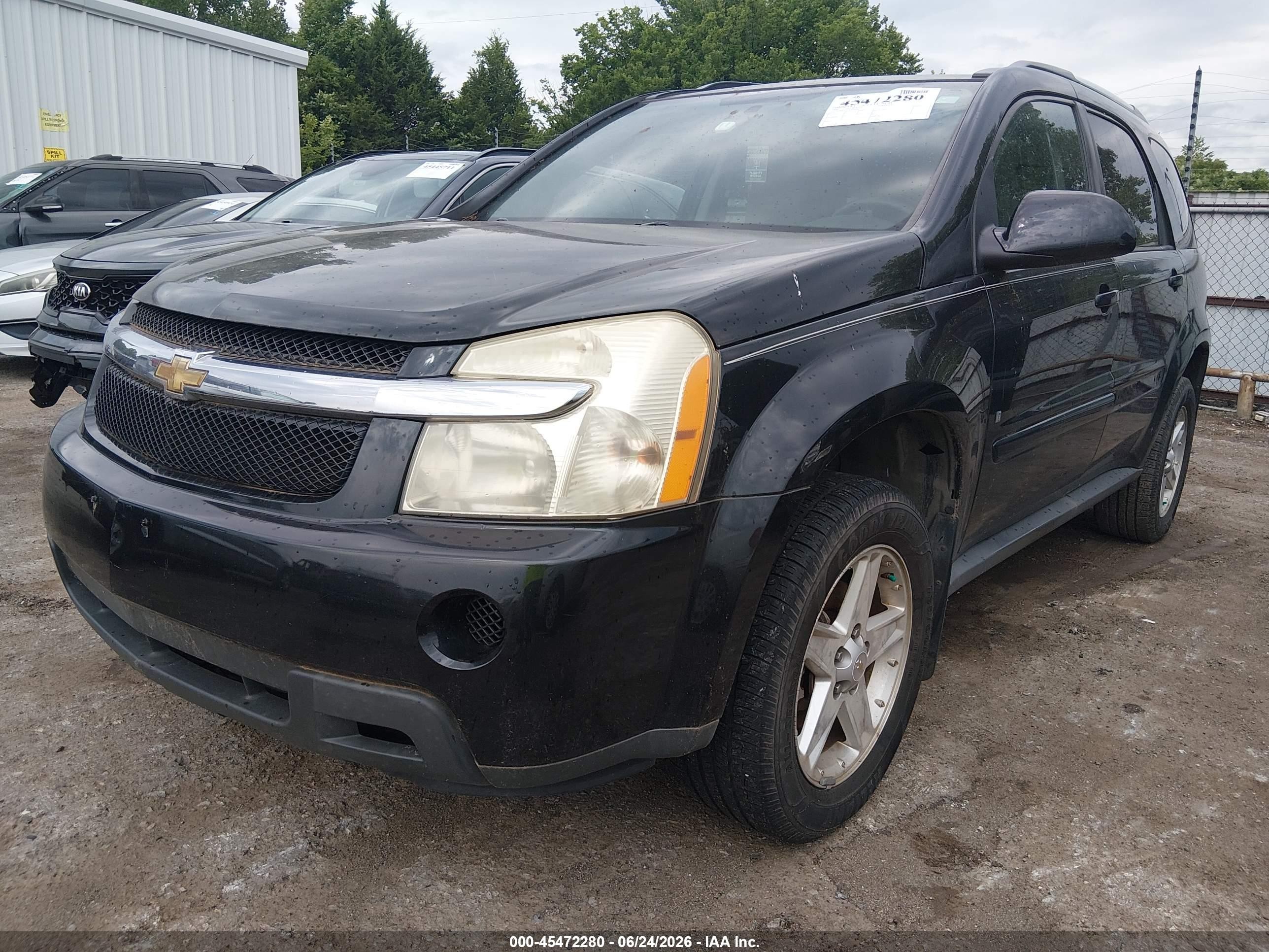 2008 Chevrolet Equinox Lt Black vin: 2CNDL33F386330966