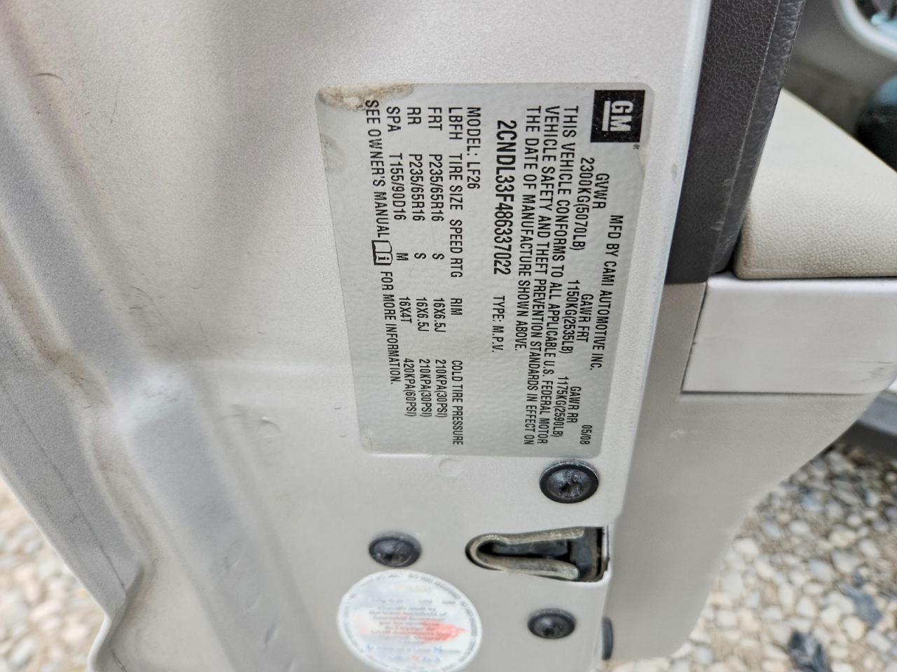 2008 Chevrolet Equinox Lt Silver vin: 2CNDL33F486337022