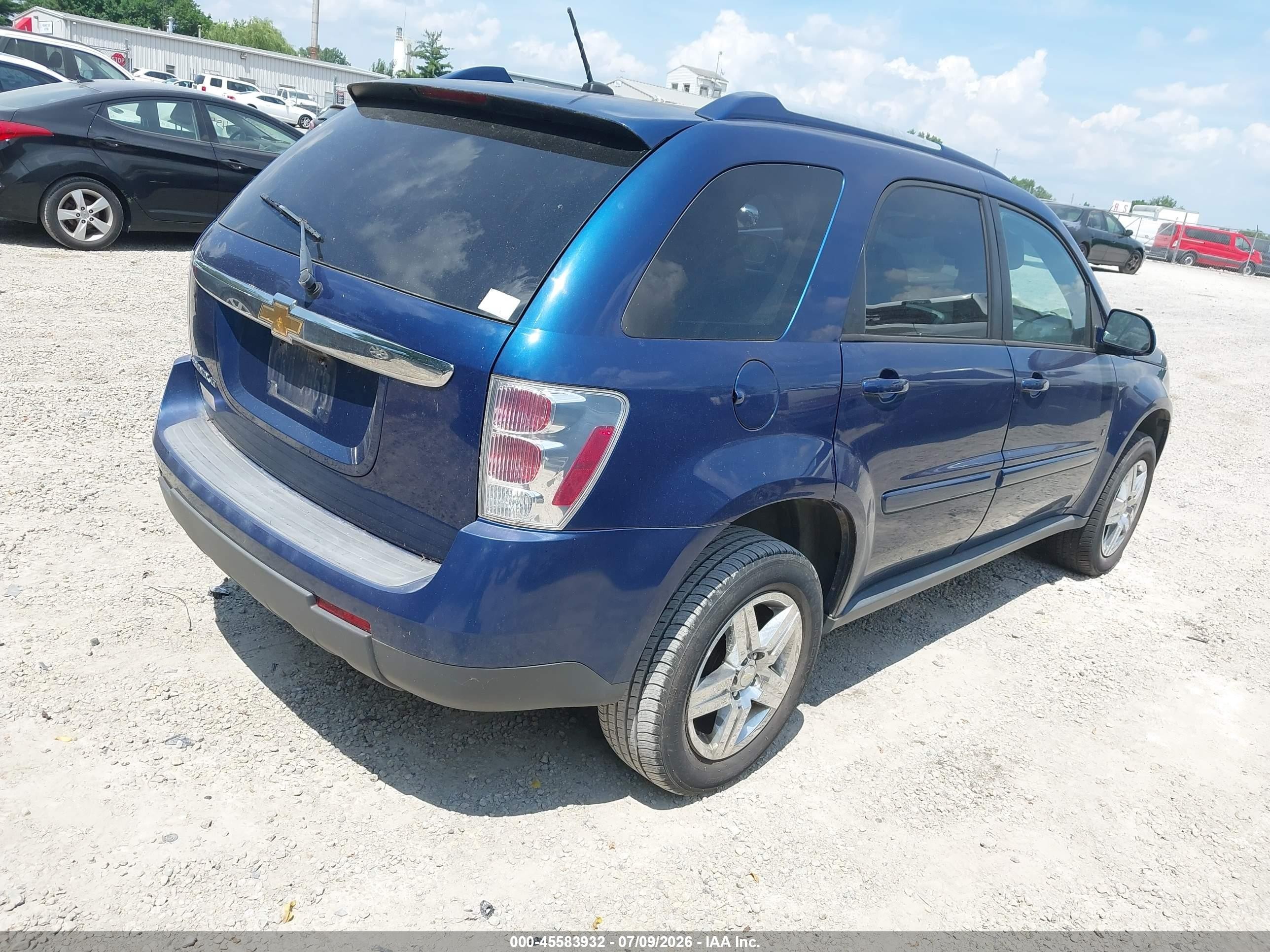 2008 Chevrolet Equinox Lt Blue vin: 2CNDL33F786025034