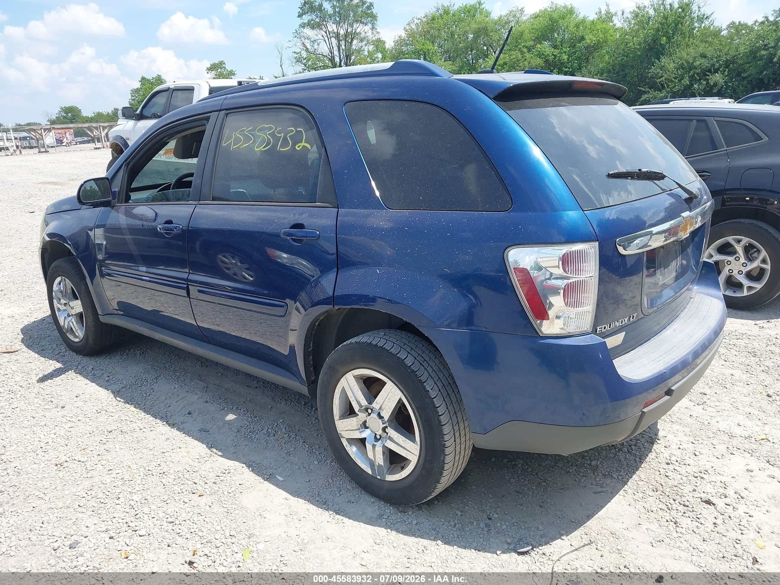 2008 Chevrolet Equinox Lt Blue vin: 2CNDL33F786025034