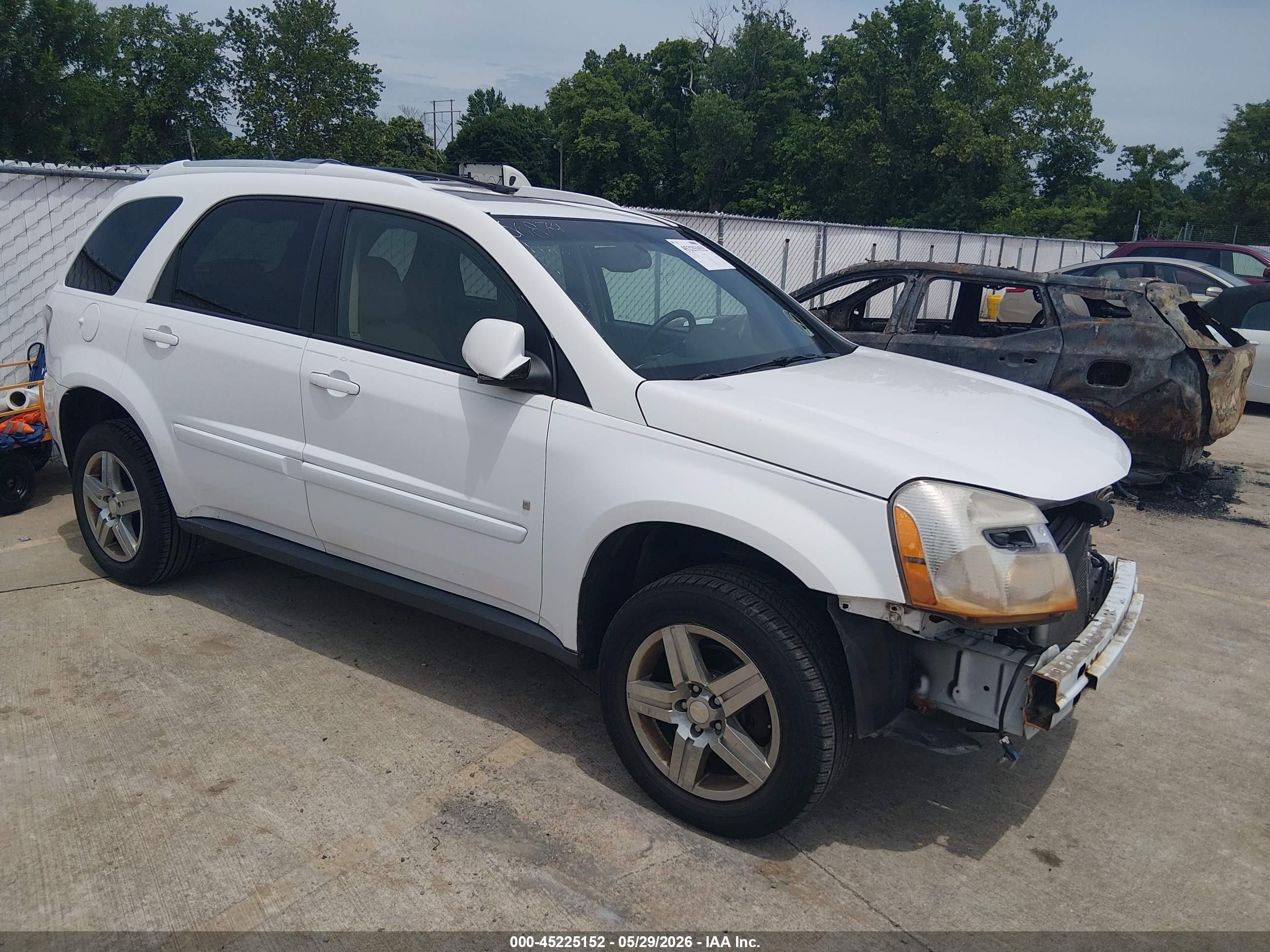 2008 Chevrolet Equinox Lt White vin: 2CNDL33F786044098