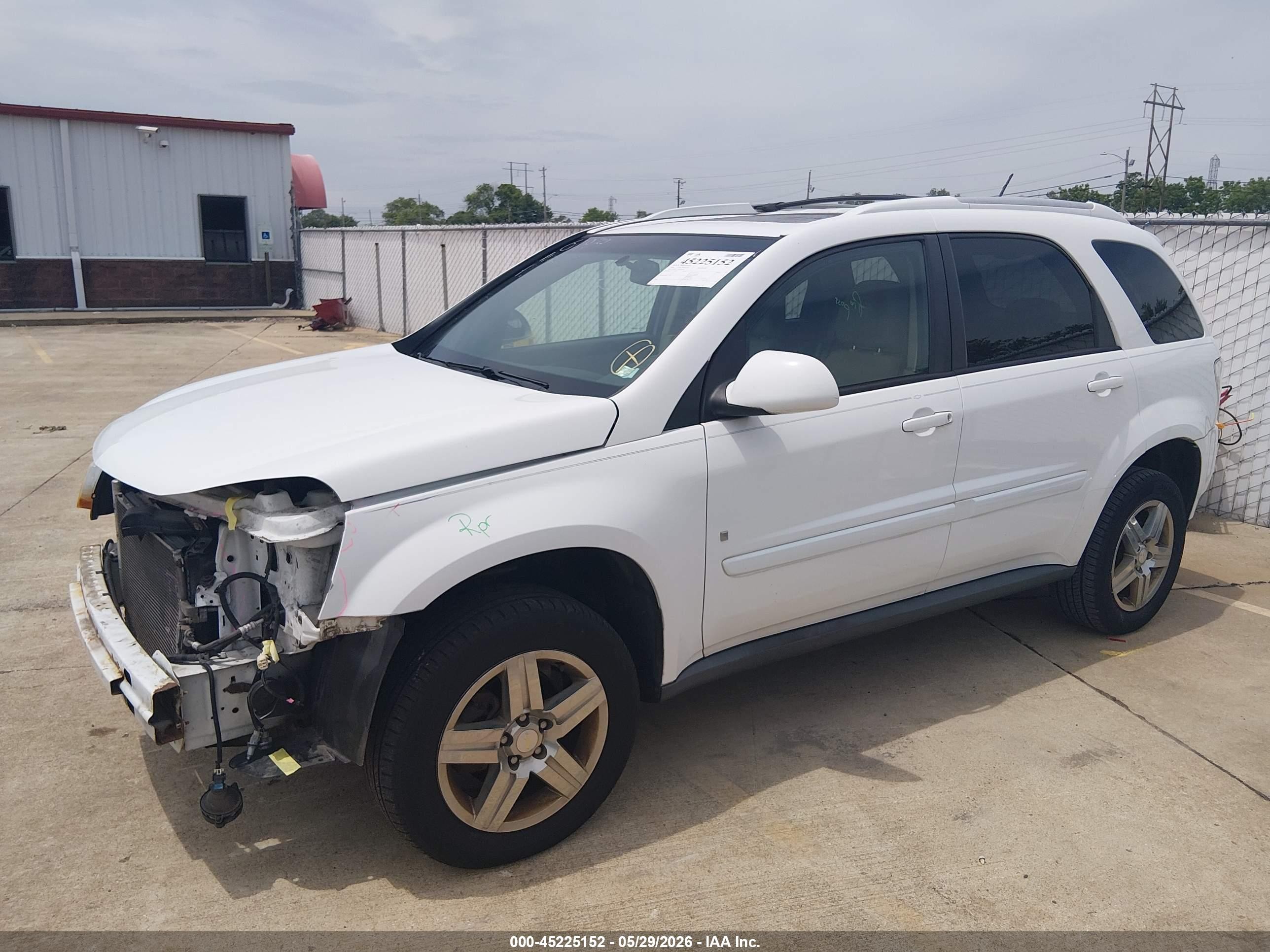 2008 Chevrolet Equinox Lt White vin: 2CNDL33F786044098