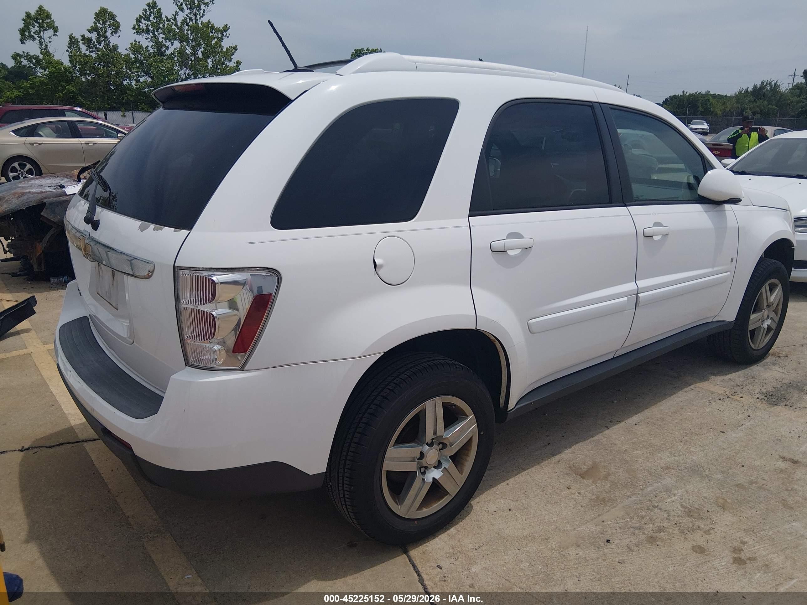 2008 Chevrolet Equinox Lt White vin: 2CNDL33F786044098