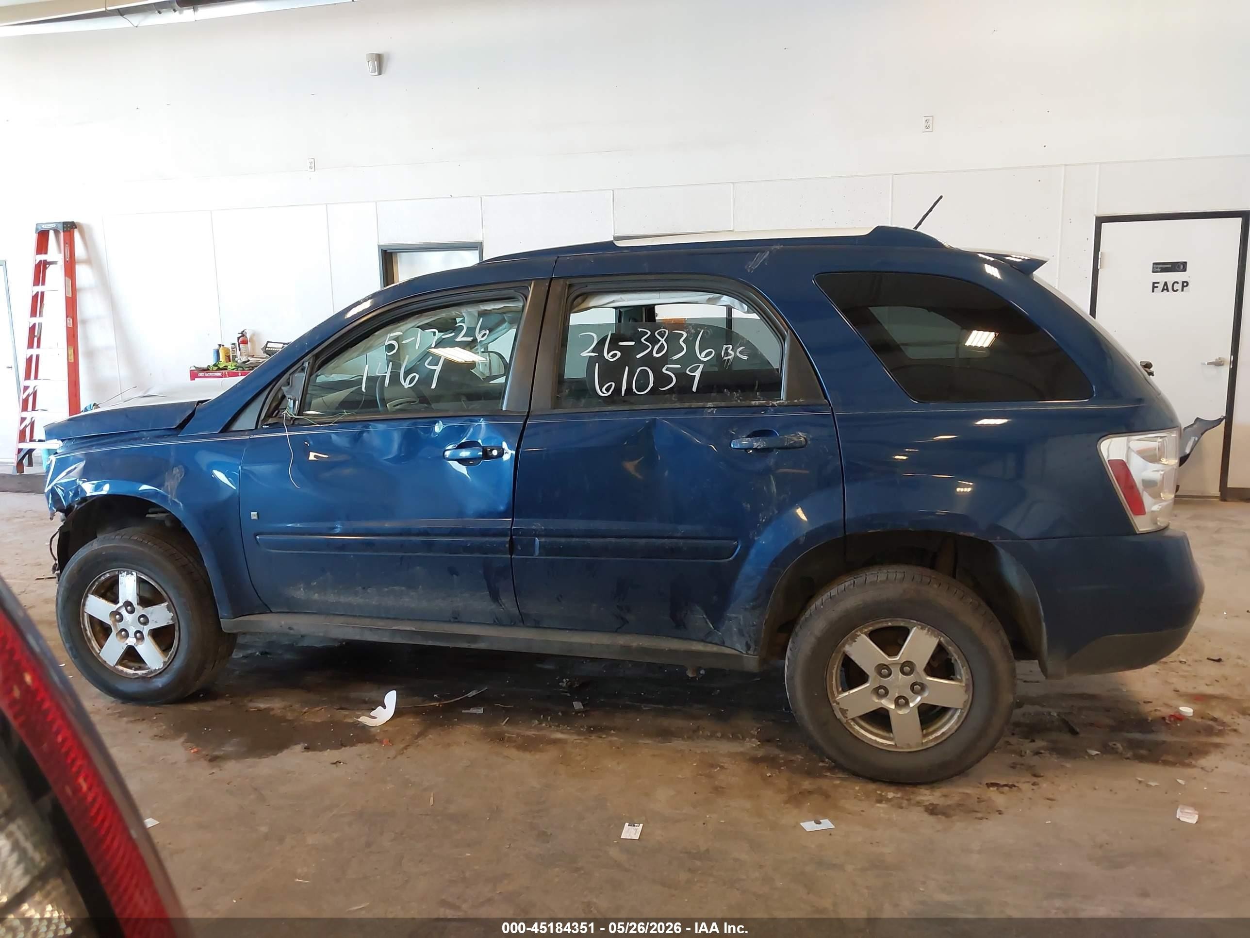 2008 Chevrolet Equinox Lt Blue vin: 2CNDL33F786281464