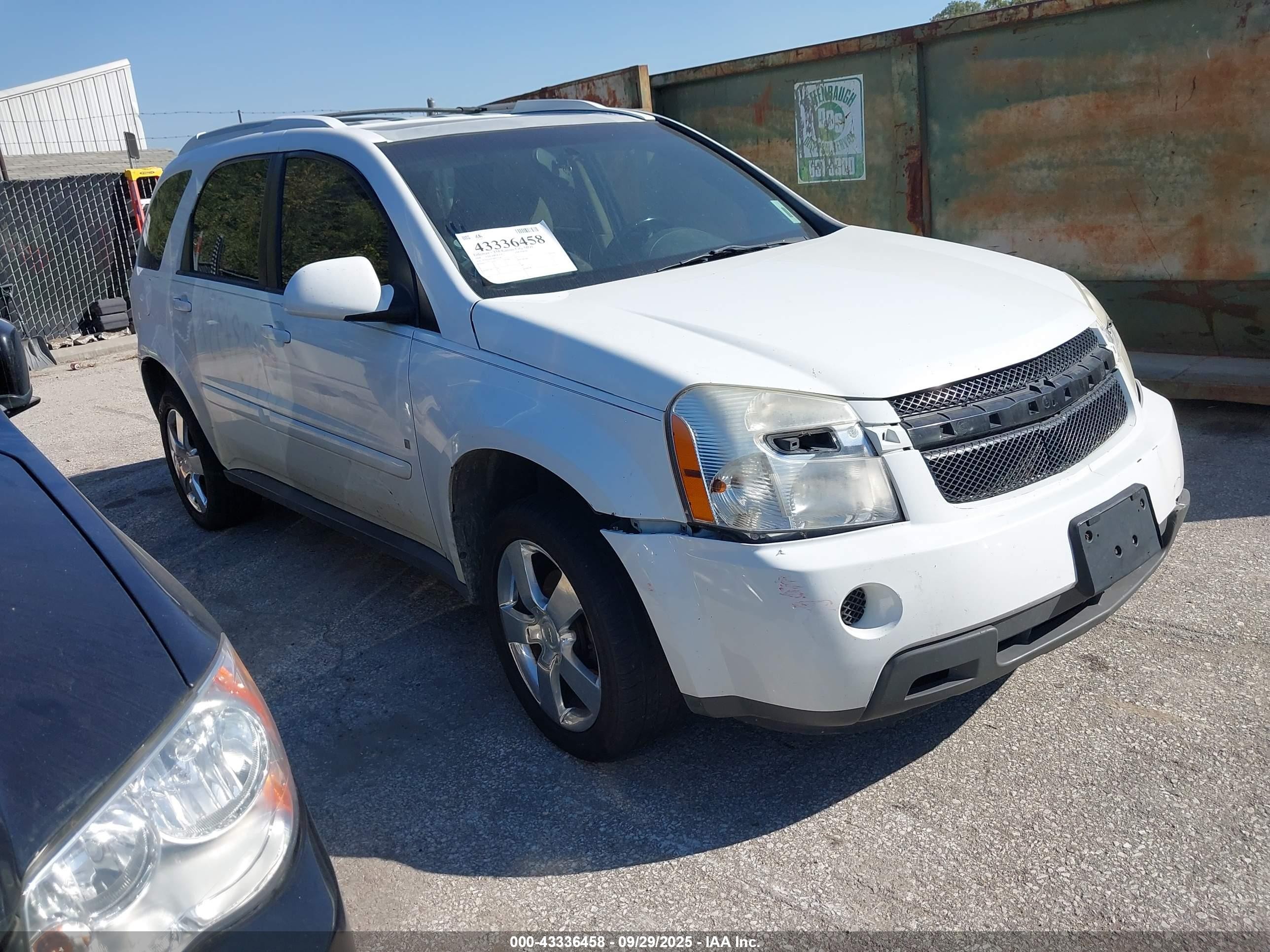 2008 Chevrolet Equinox Lt White vin: 2CNDL43F186057158