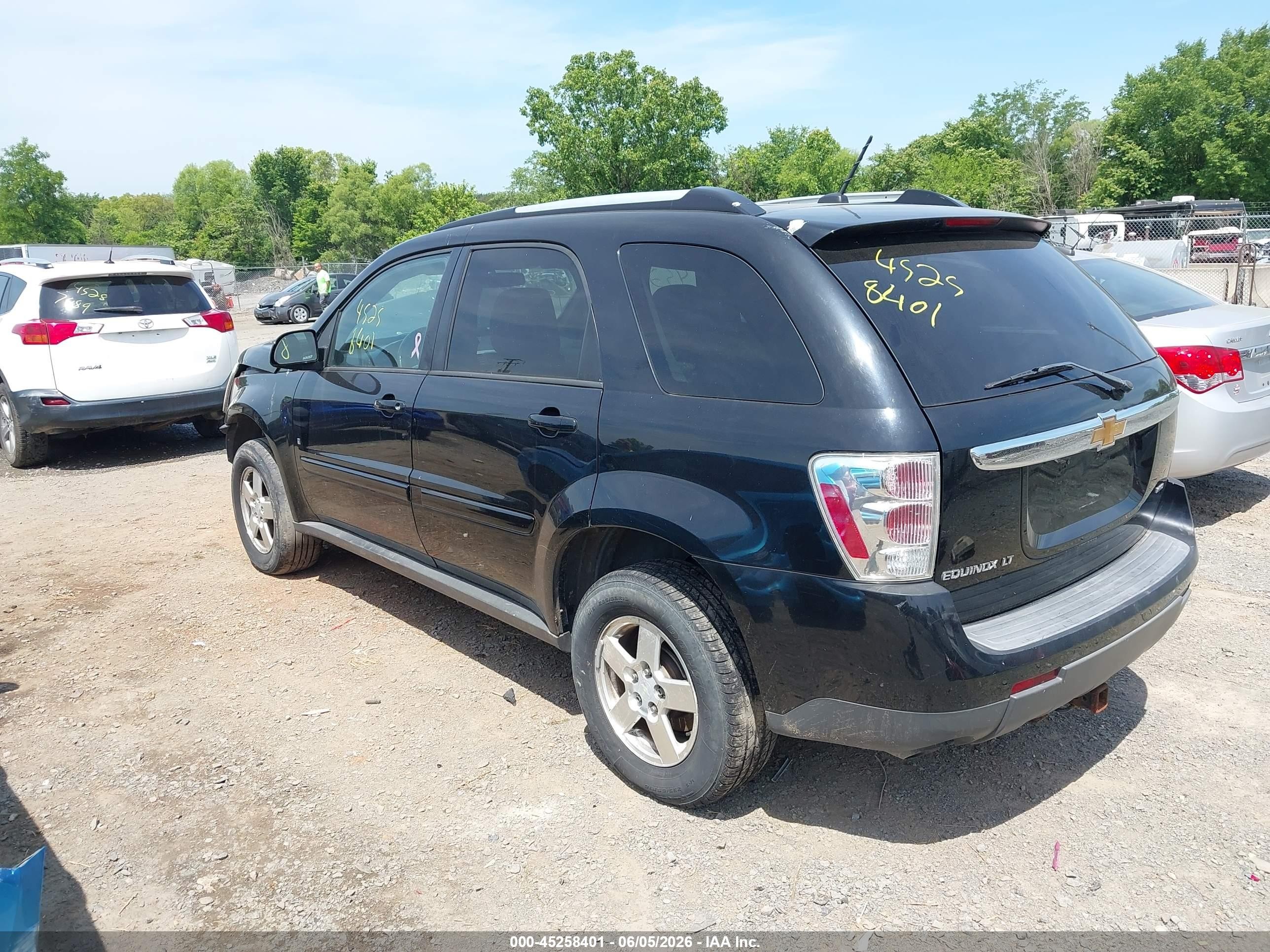 2008 Chevrolet Equinox Lt Черный vin: 2CNDL43F586025720